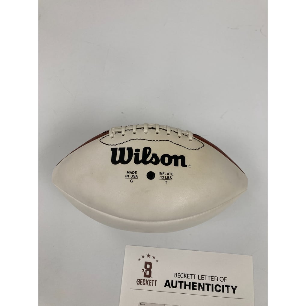 Ray Nitschke Dick Butkus Mike Ditka HOF Multi Signed Football Beckett COA