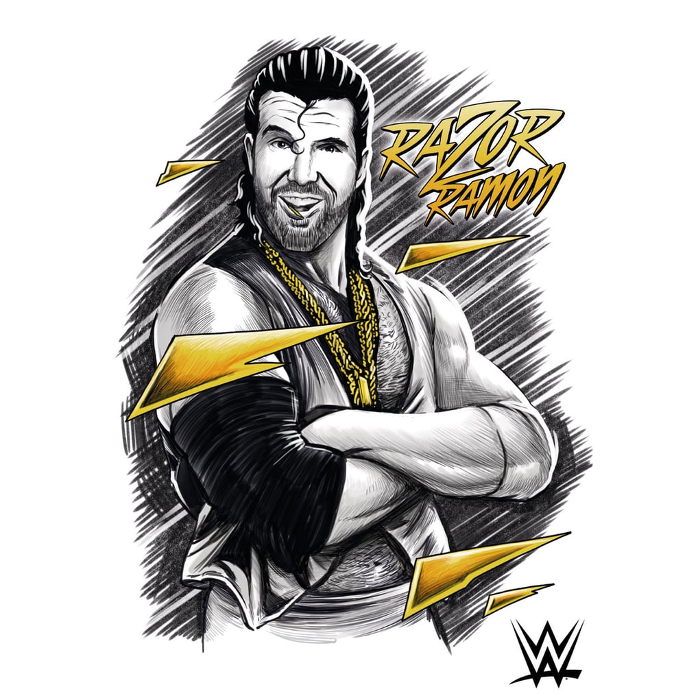 Razor Ramon Emblem WWE Razor Ramon Sketch Poster - Unframed A2