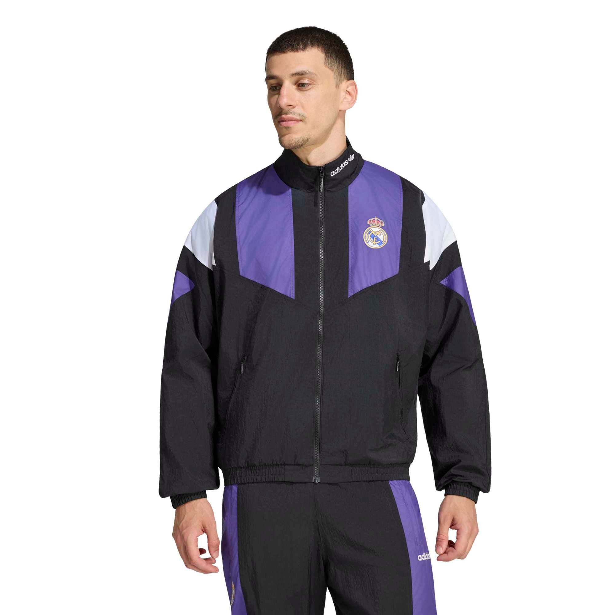 Men's adidas Black Real Madrid EQT Full-Zip Track Jacket