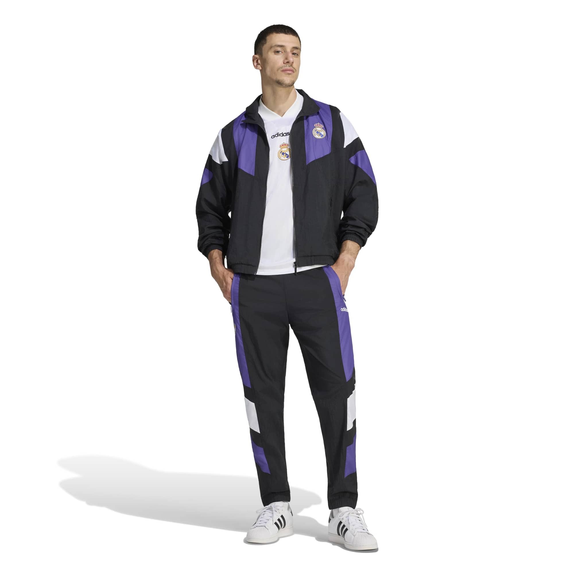 Men's adidas Black Real Madrid EQT Full-Zip Track Jacket