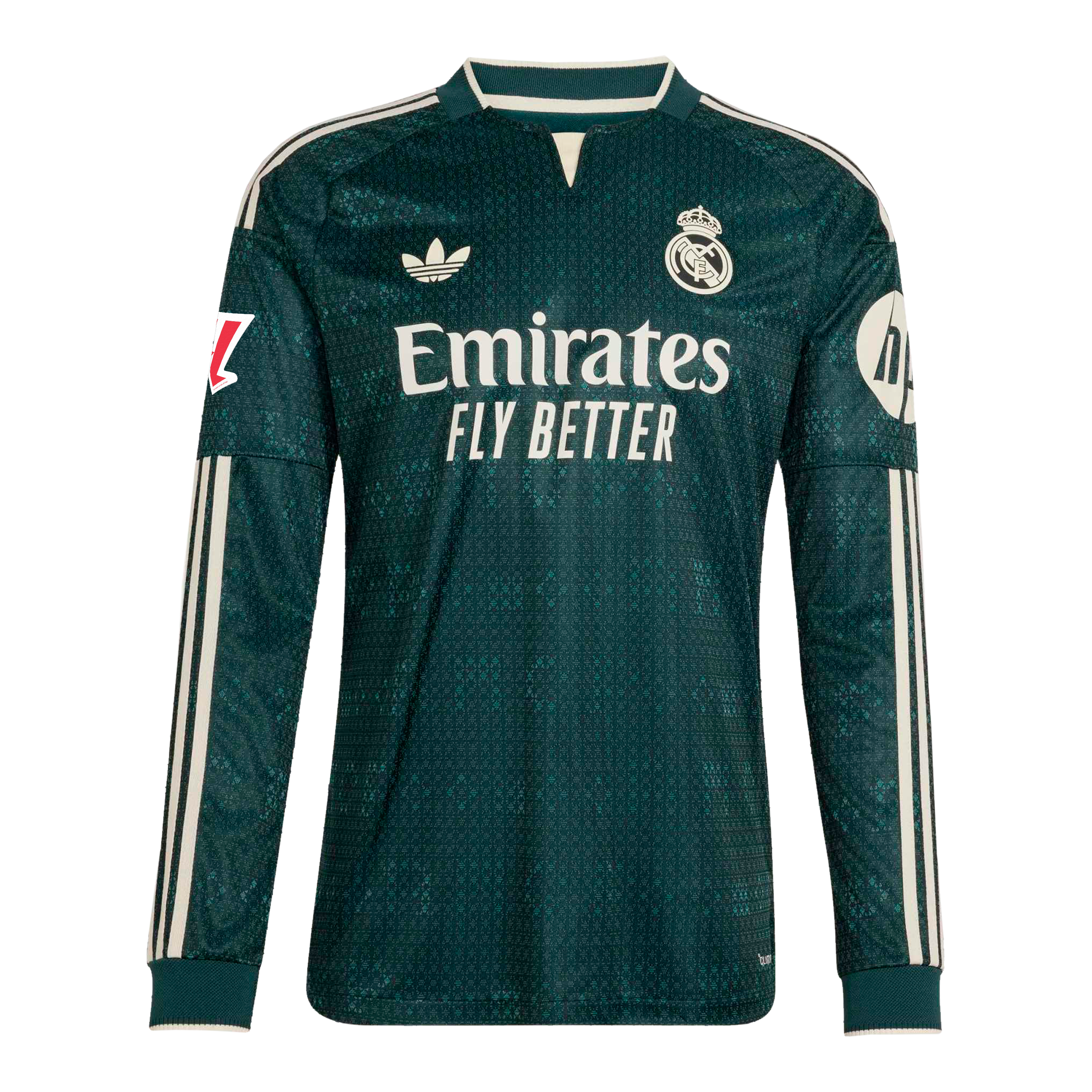 Maillot domicile authentique adidas Real Madrid 2026/27 blanc à manches longues pour homme