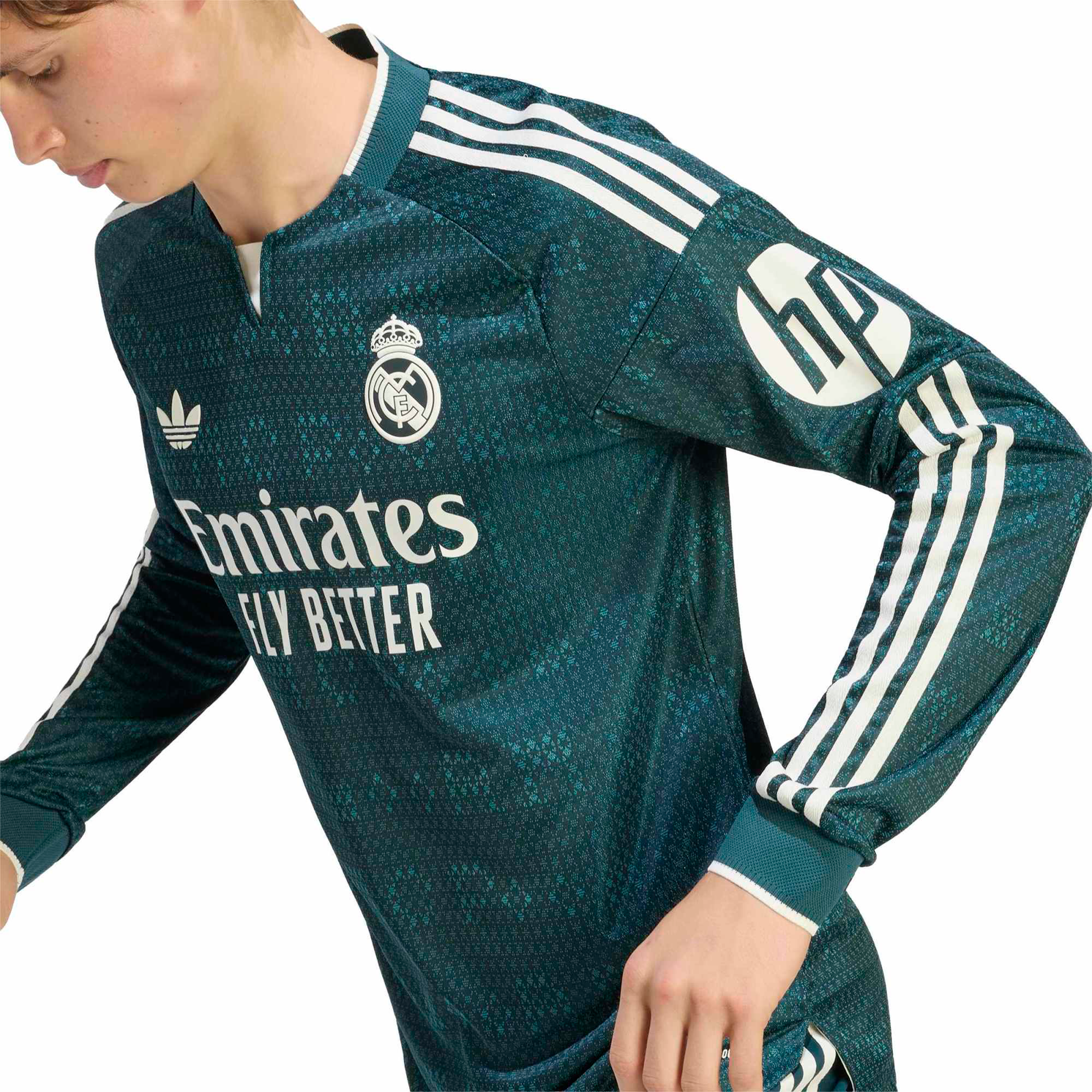Maillot domicile authentique adidas Real Madrid 2026/27 blanc à manches longues pour homme