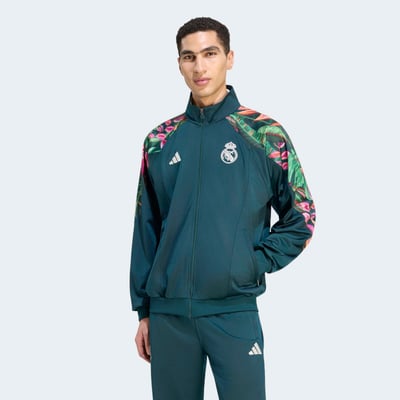 Veste de survêtement zippée Real Madrid x FARM Rio adidas - Verte