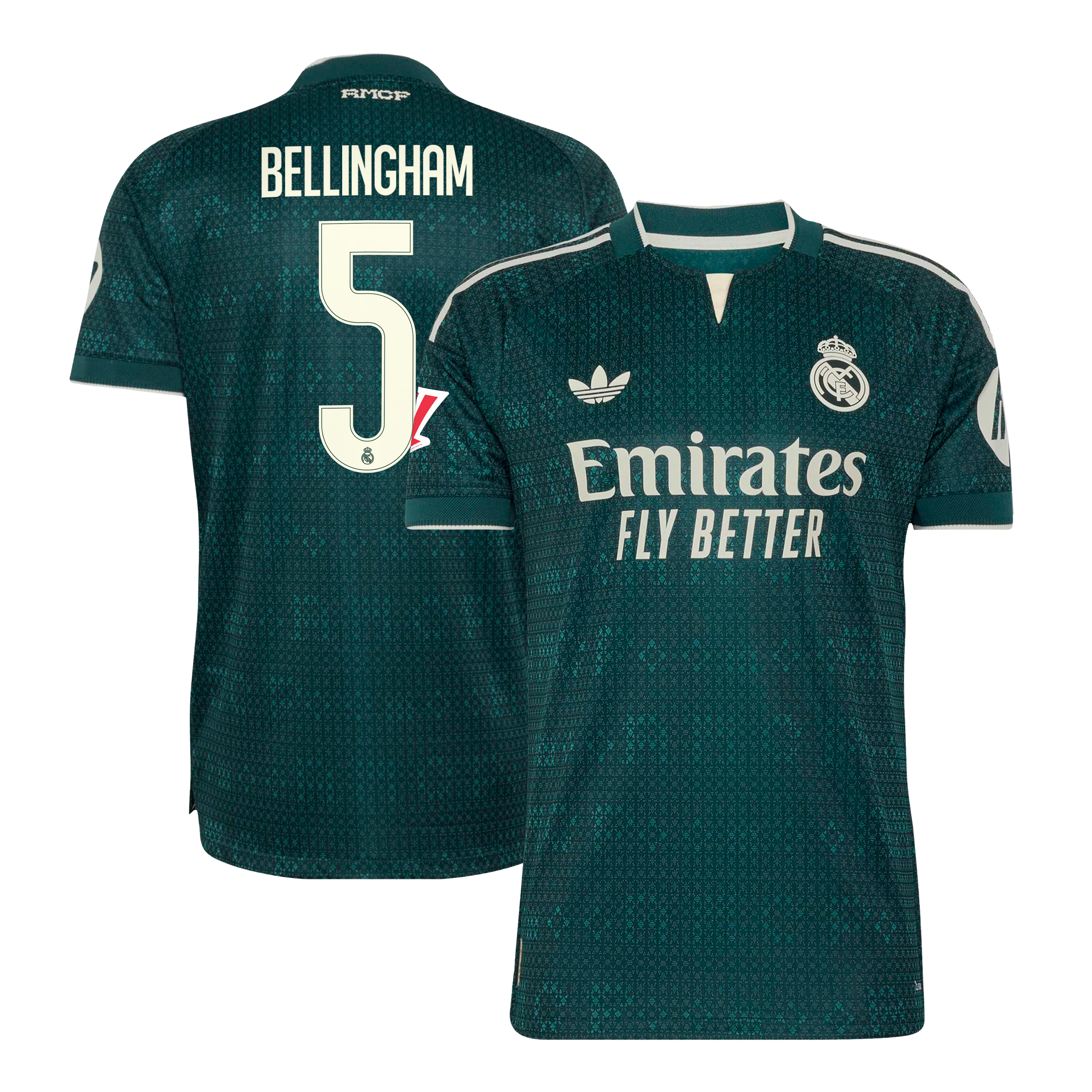 Maillot authentique extérieur vert adidas Jude Bellingham Real Madrid 2026/27 pour homme