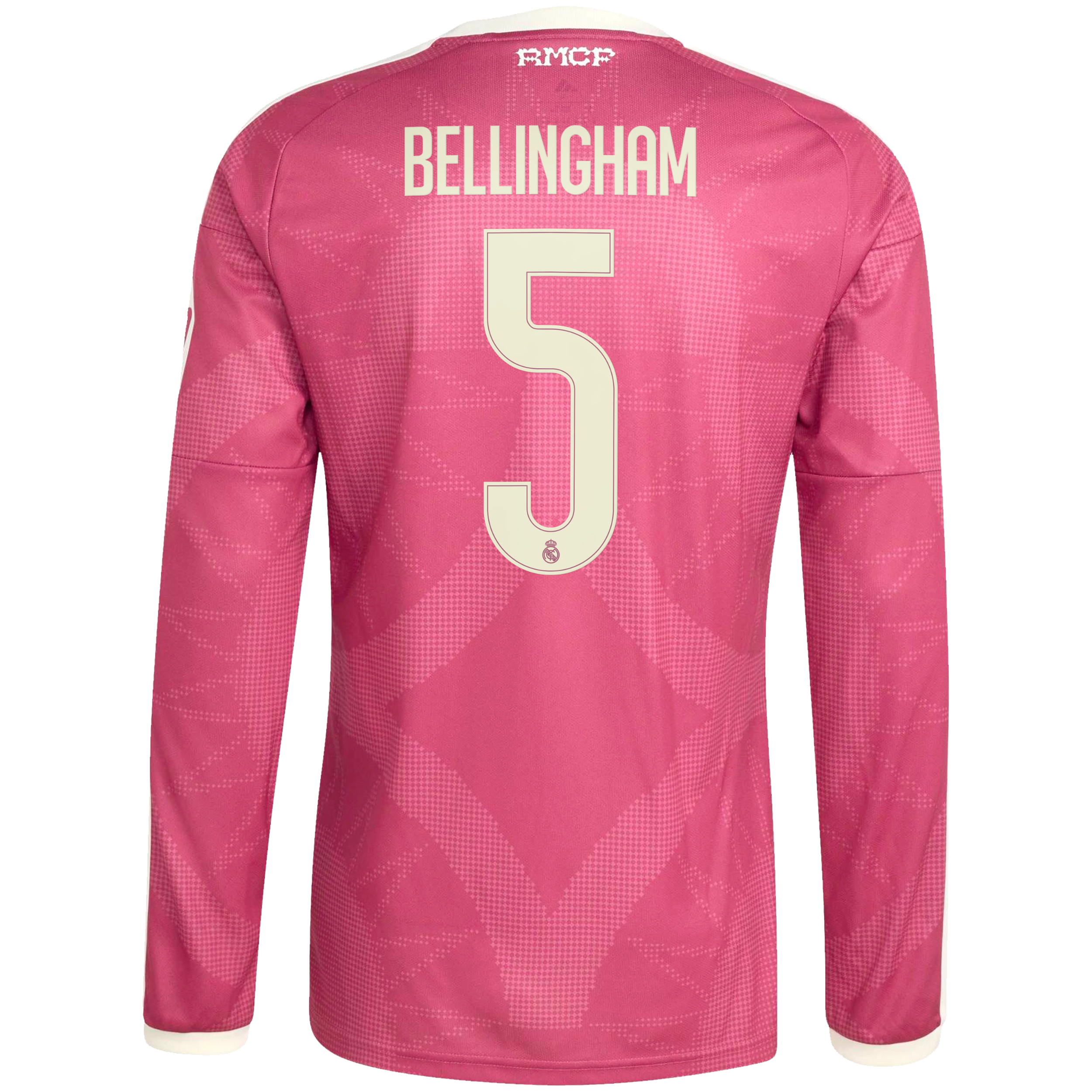 Maillot réplique adidas Jude Bellingham rose Real Madrid 2026/27 à manches longues pour homme