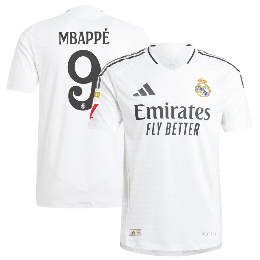 Real Madrid - Maillot Et Pantalon Officiel 24/25 - Enfant 14 Ans - Réplique Licence Officielle - Couleur Orange - Style MBAPPE