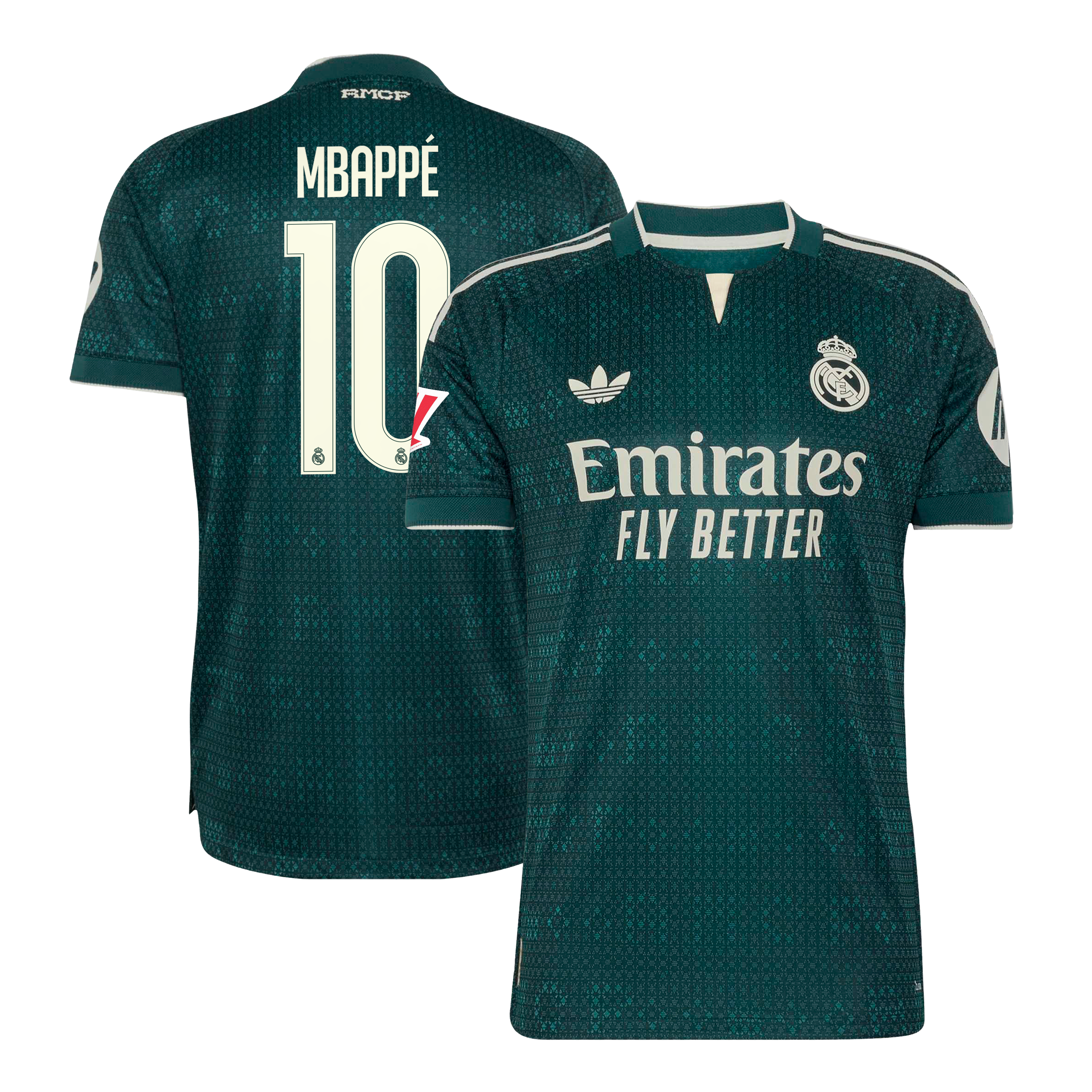 Maillot authentique extérieur vert Kylian Mbappé Real Madrid 2026/27 pour homme, adidas, porté par Mbappé.