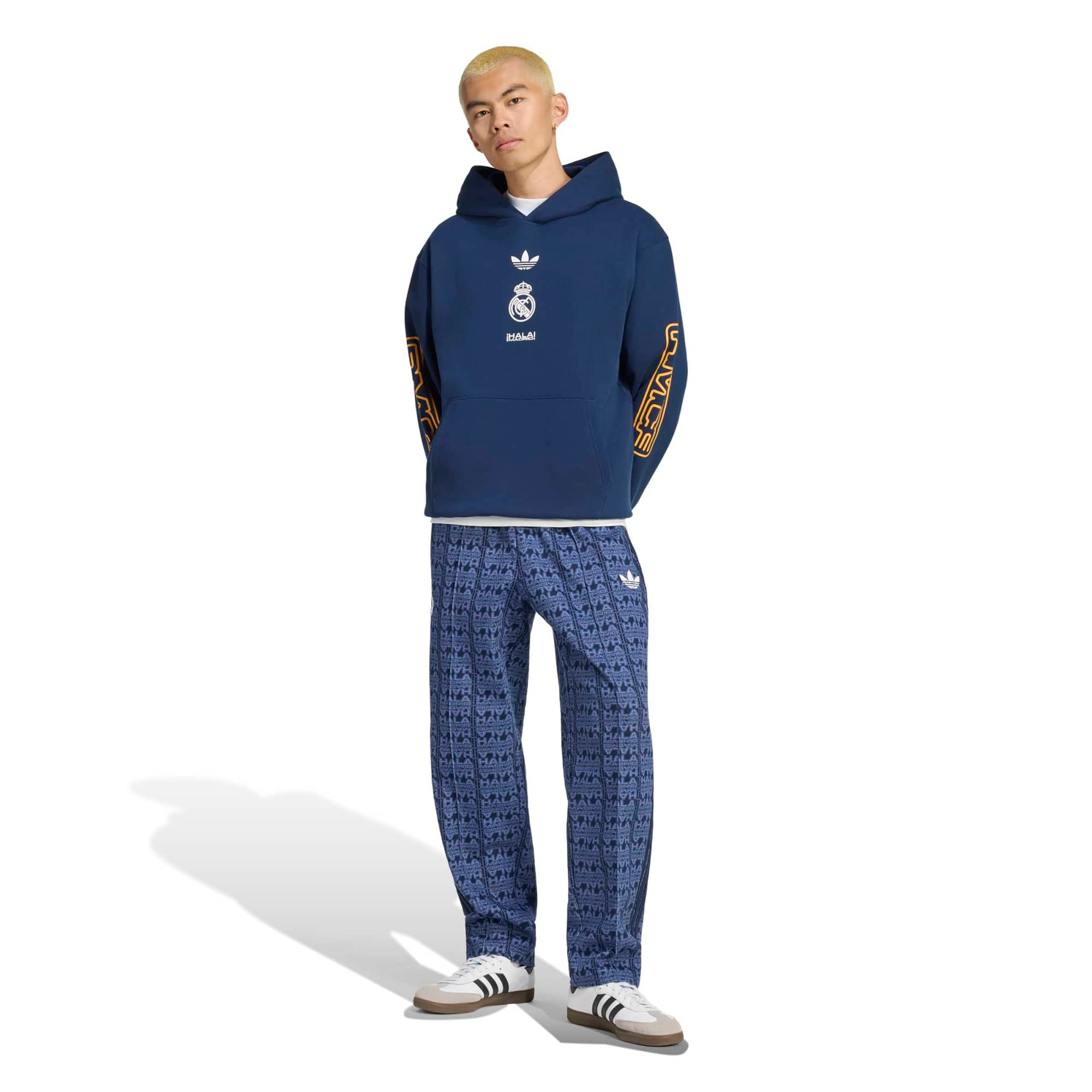 Sweat à capuche adidas Real Madrid Lifestyler bleu marine pour homme