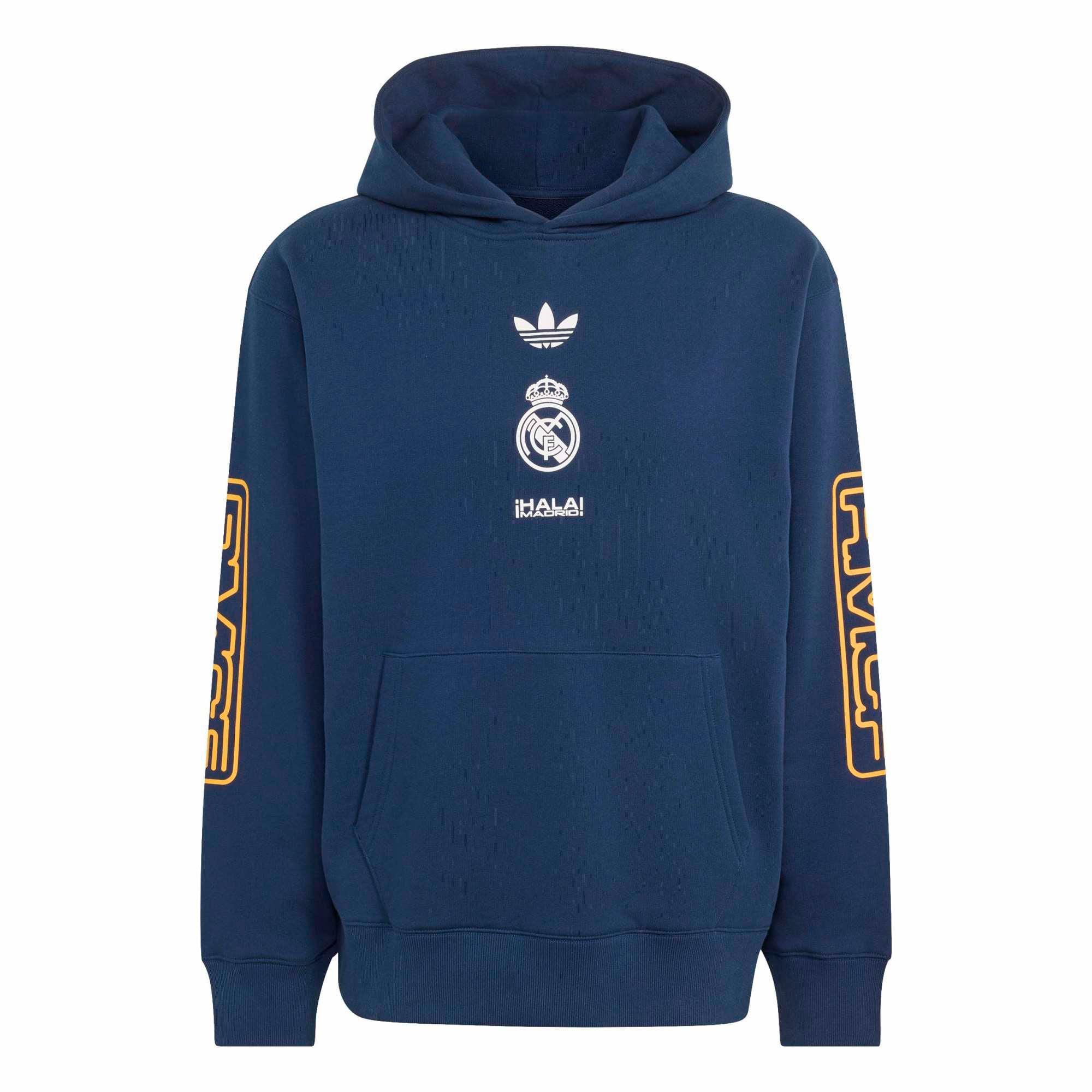 Sweat à capuche adidas Real Madrid Lifestyler bleu marine pour homme