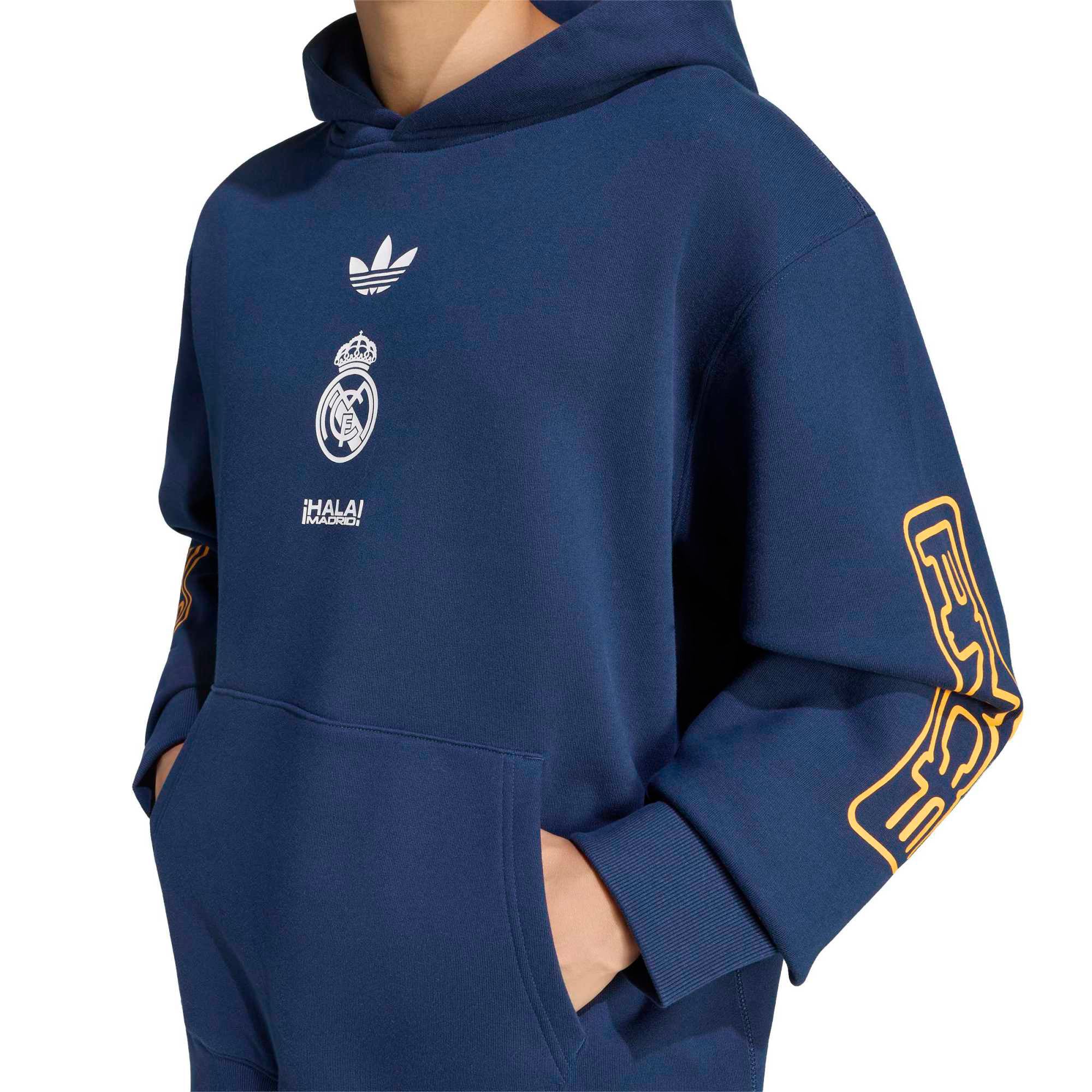 Sweat à capuche adidas Real Madrid Lifestyler bleu marine pour homme