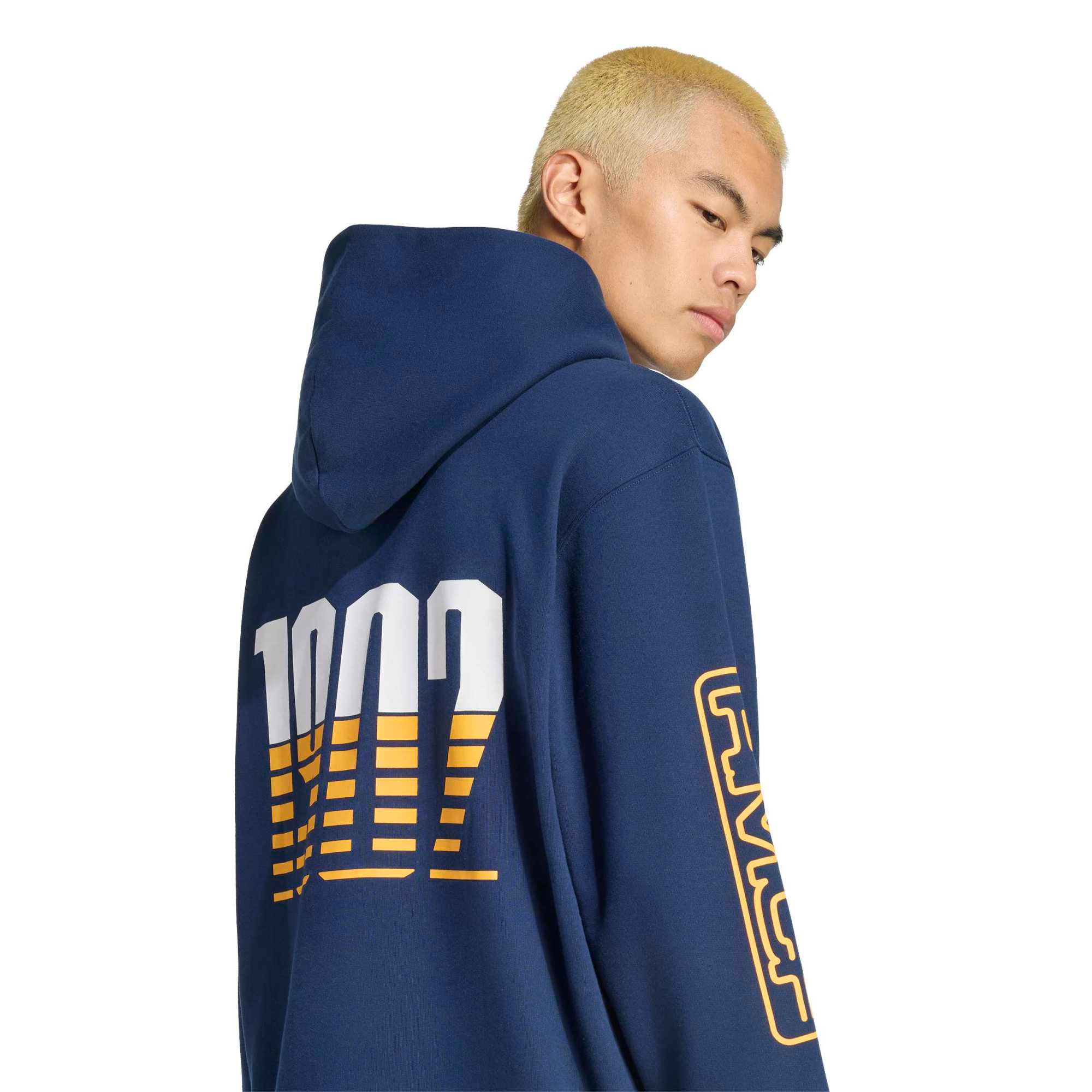 Sweat à capuche adidas Real Madrid Lifestyler bleu marine pour homme