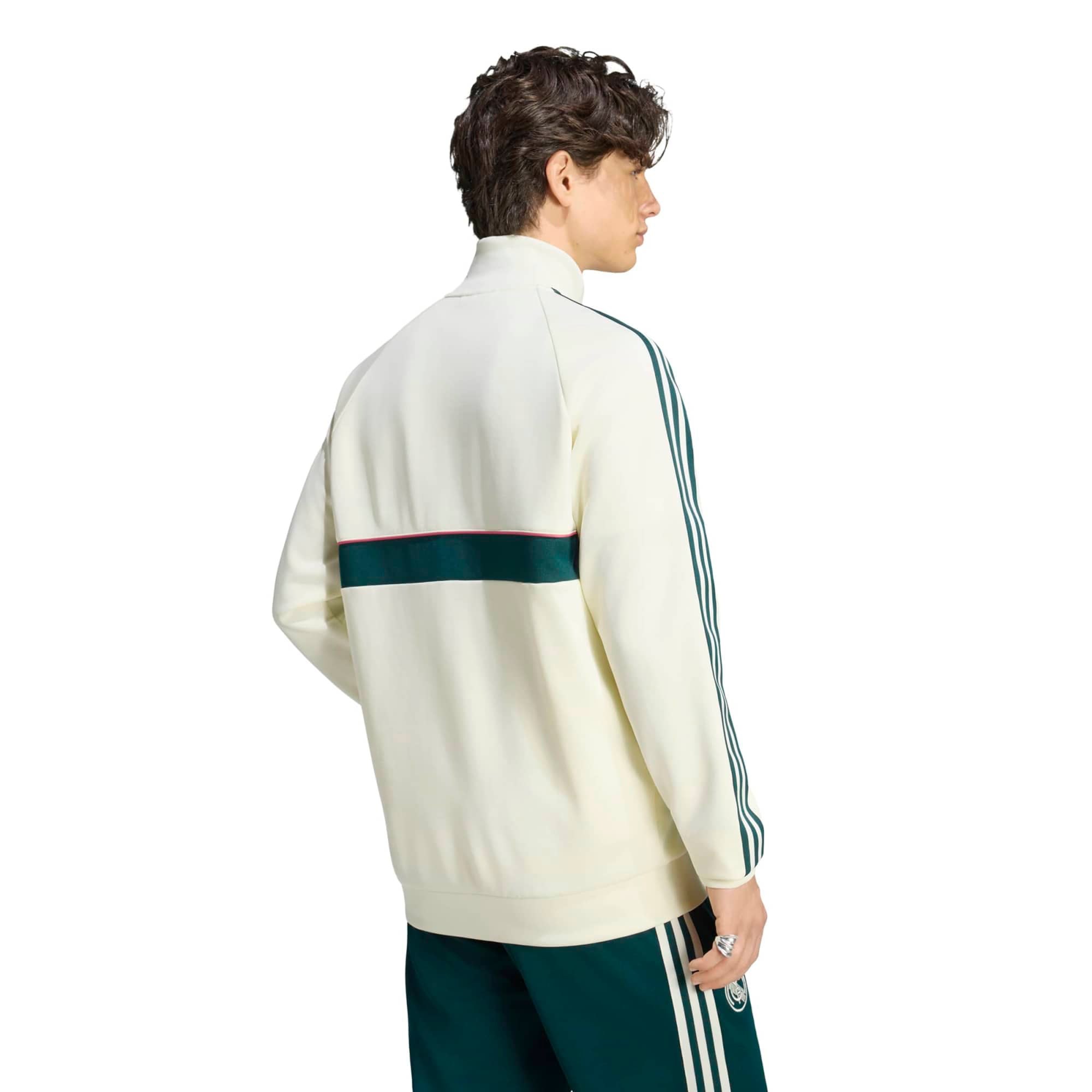Veste de survêtement zippée adidas Originals Real Madrid Icon crème pour homme