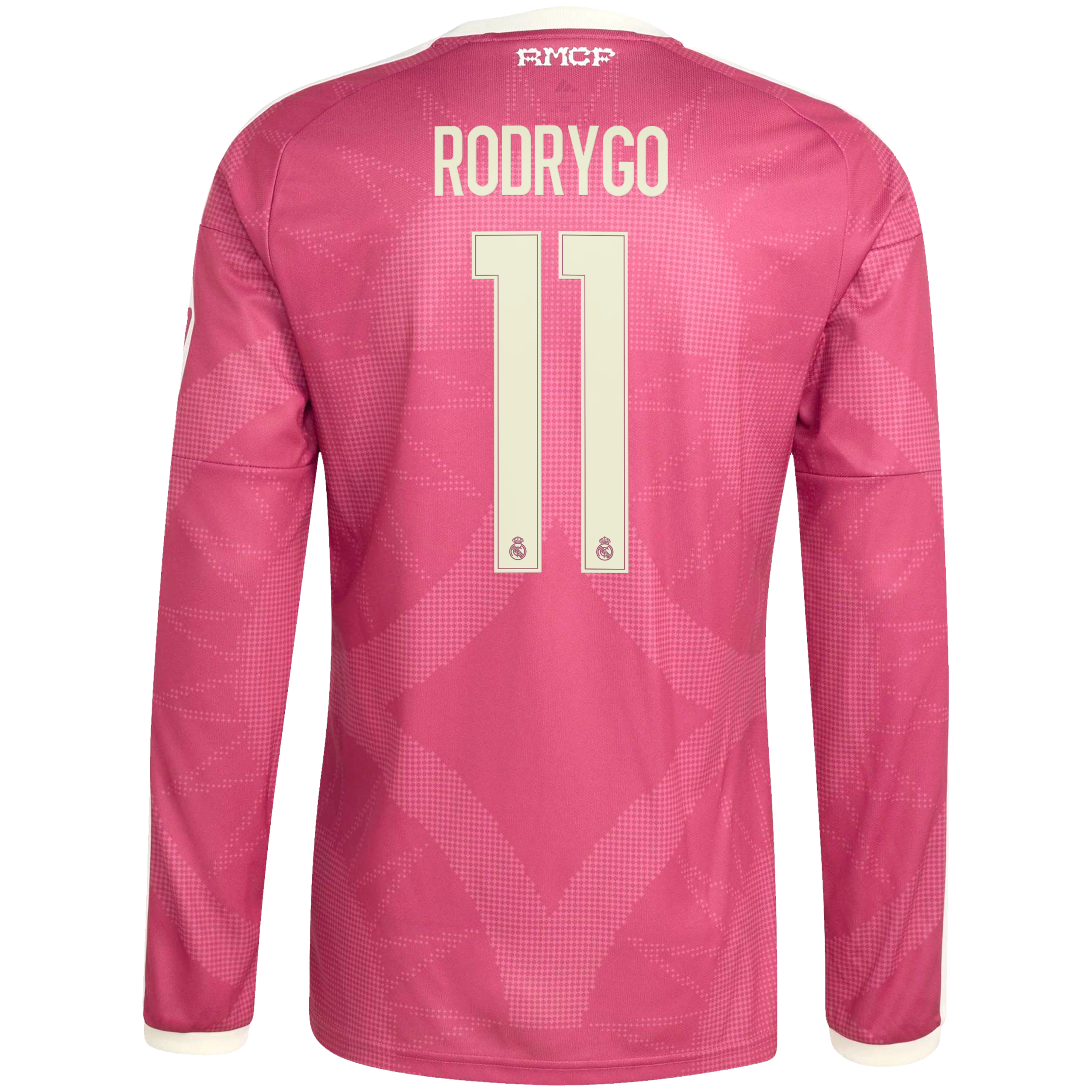 Men's adidas Rodrygo Pink Real Madrid 2026/27 Third Replica Long Sleeve Jersey