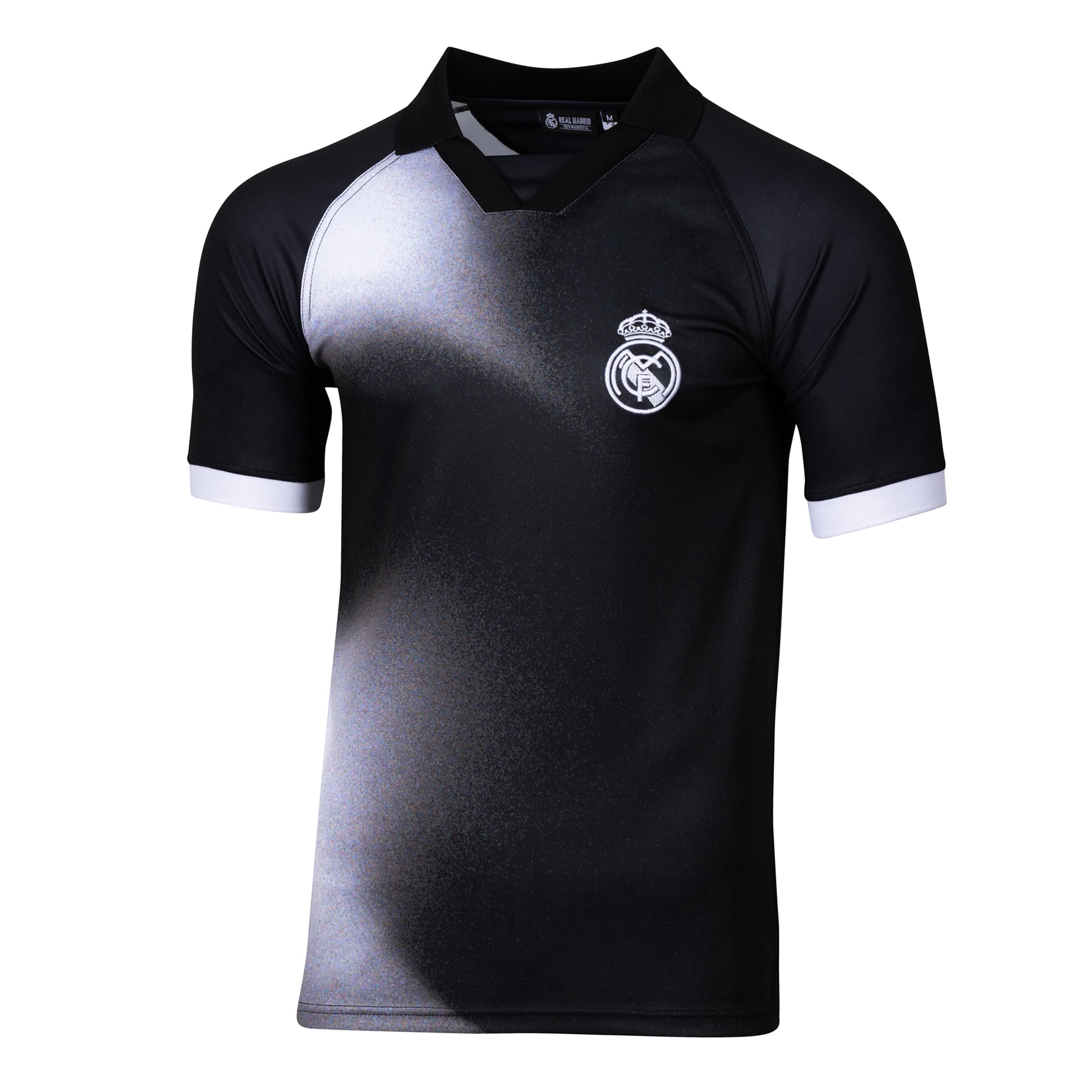 Polo de rallye sublimé noir Real Madrid pour homme, marque Sport Design Sweden.