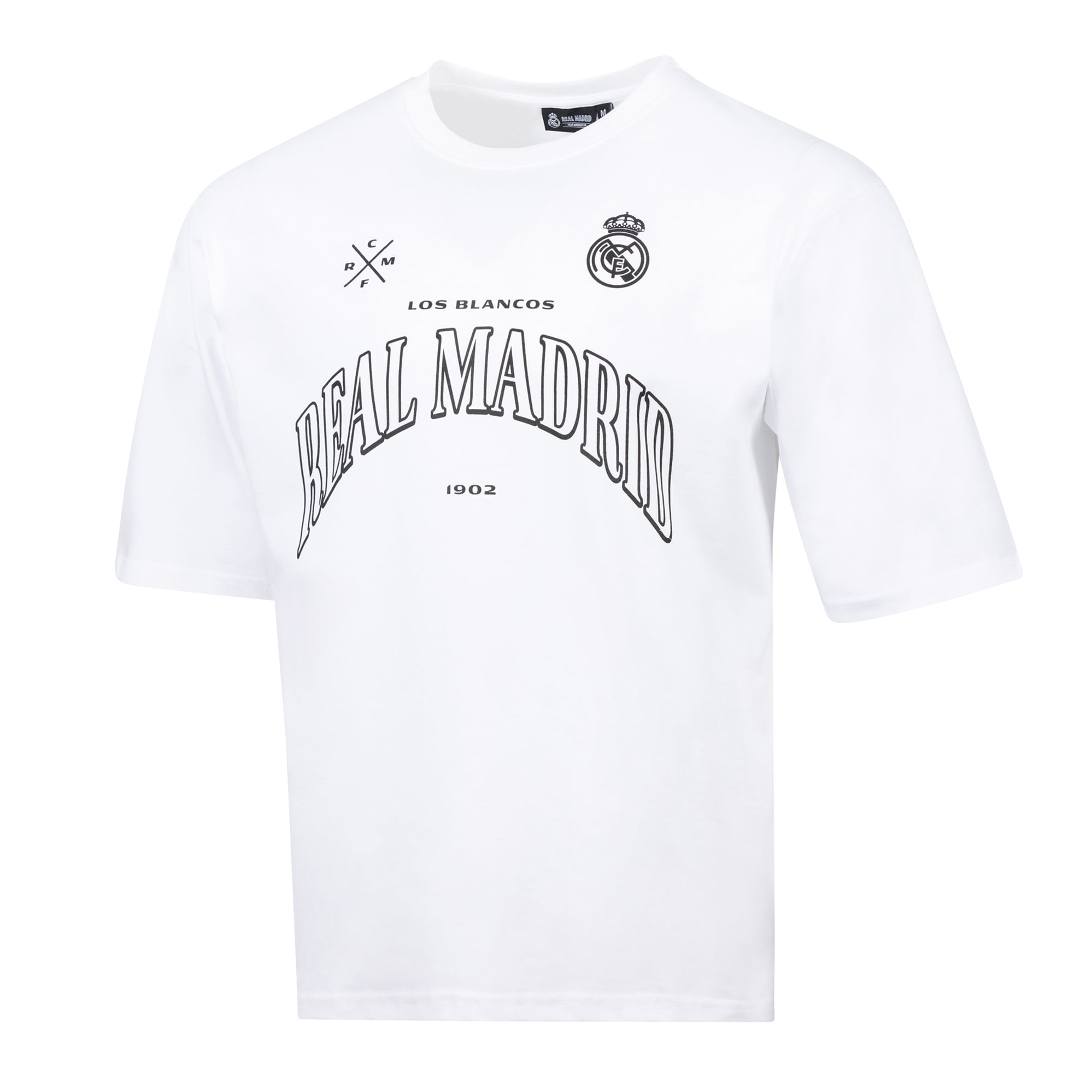 T-shirt homme blanc Real Madrid Lifestyle OZ, design sport, Suède