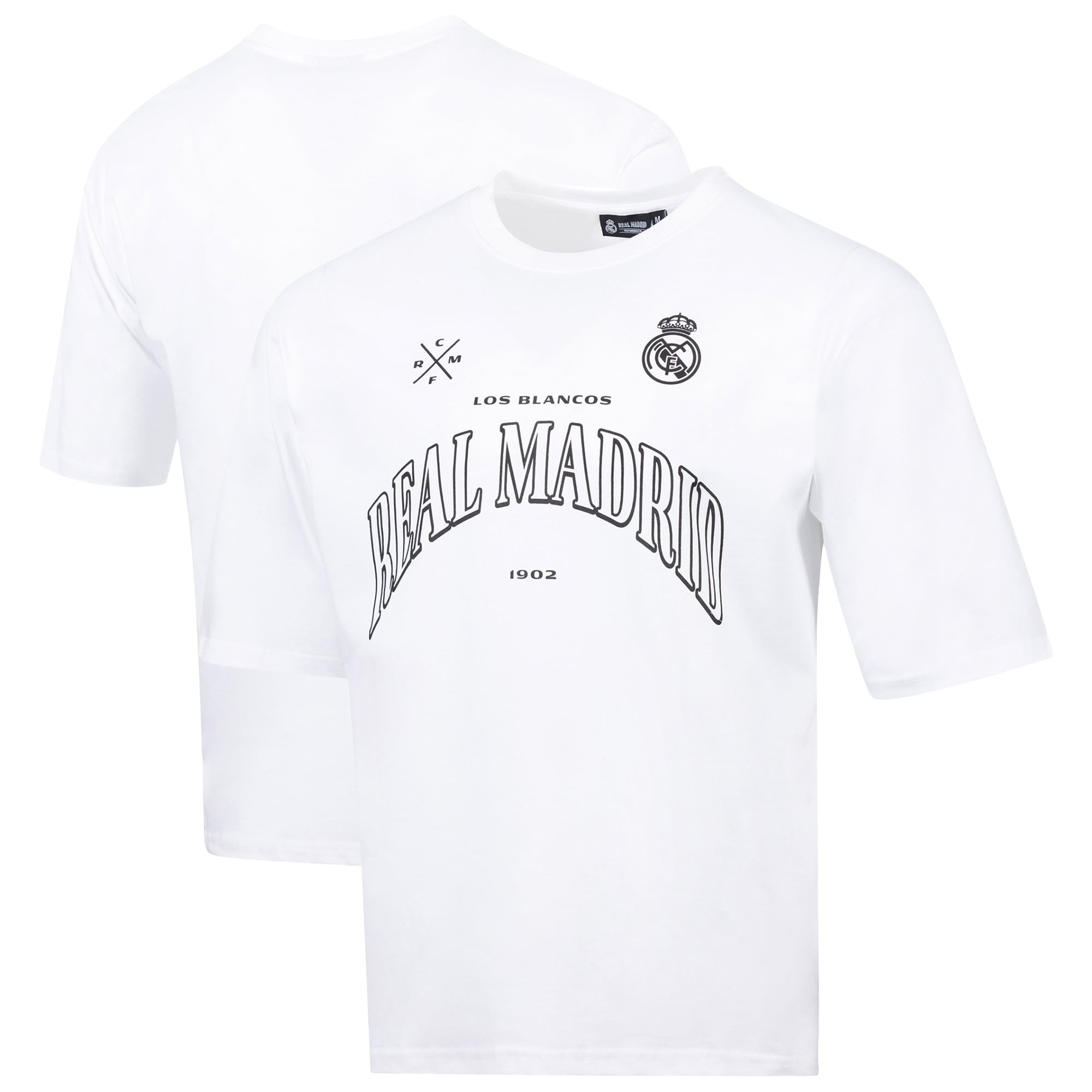 T-shirt homme blanc Real Madrid Lifestyle OZ, design sport, Suède