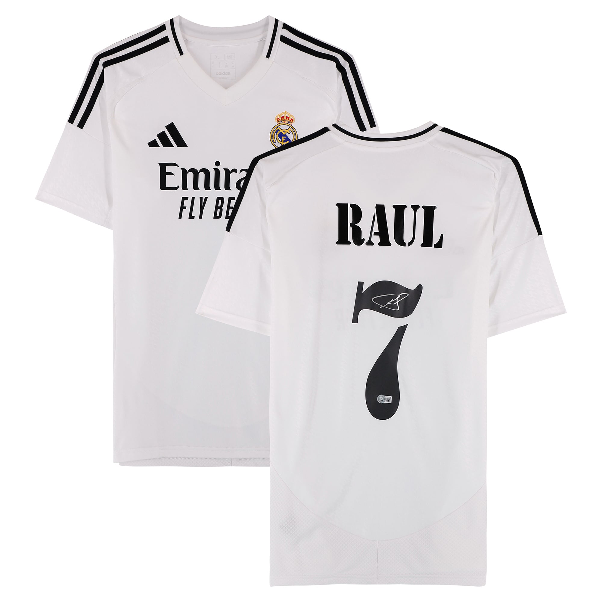 Raúl González Real Madrid Autographed adidas 2025-26 White Home Replica Jersey