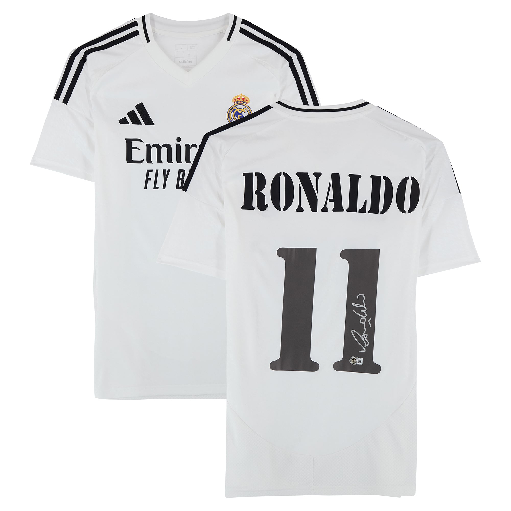 Ronaldo Nazario Real Madrid Autographed adidas 2025-26 White Home Replica Jersey