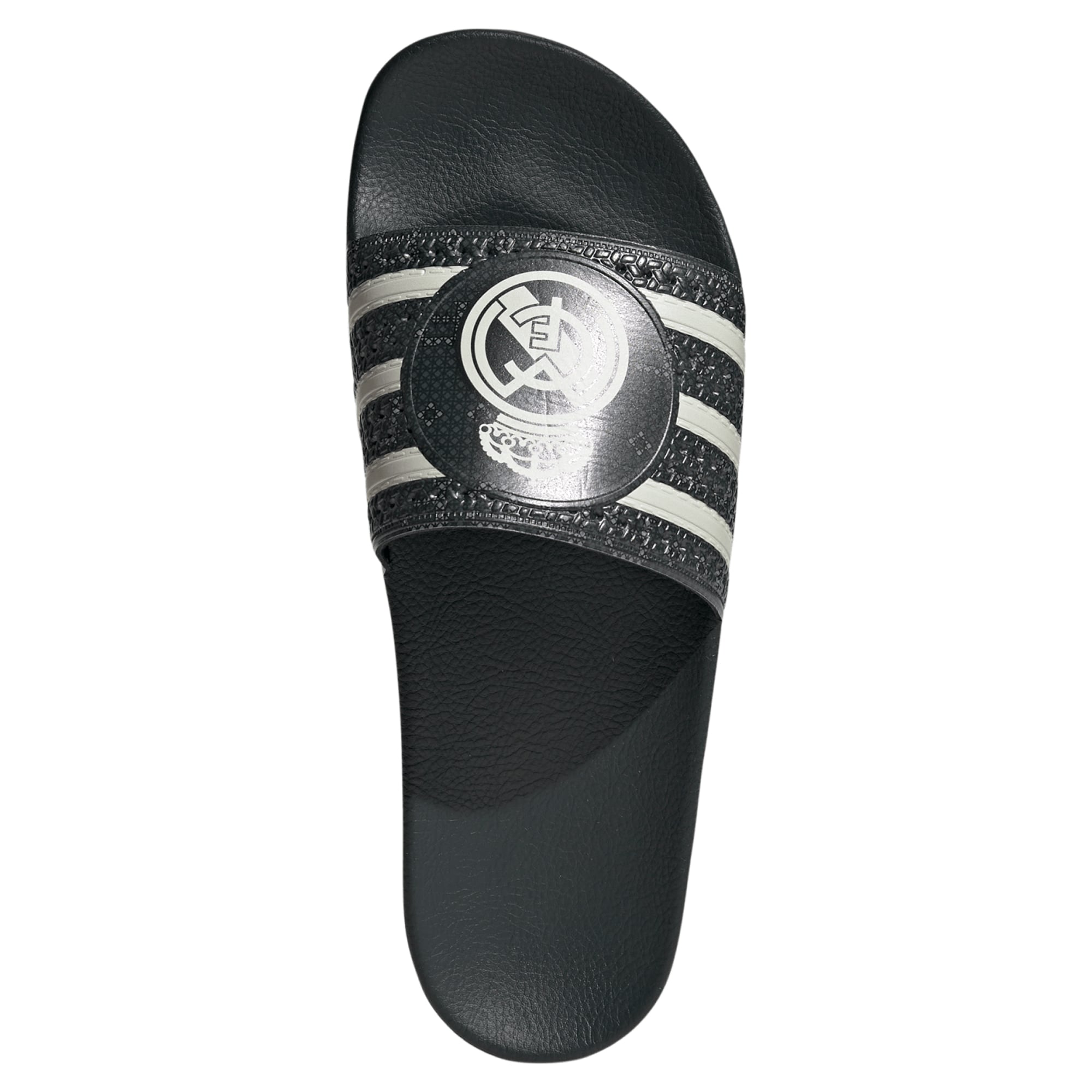 Sandales unisexes adidas Real Madrid noires à logo trèfle extérieur 2026/27