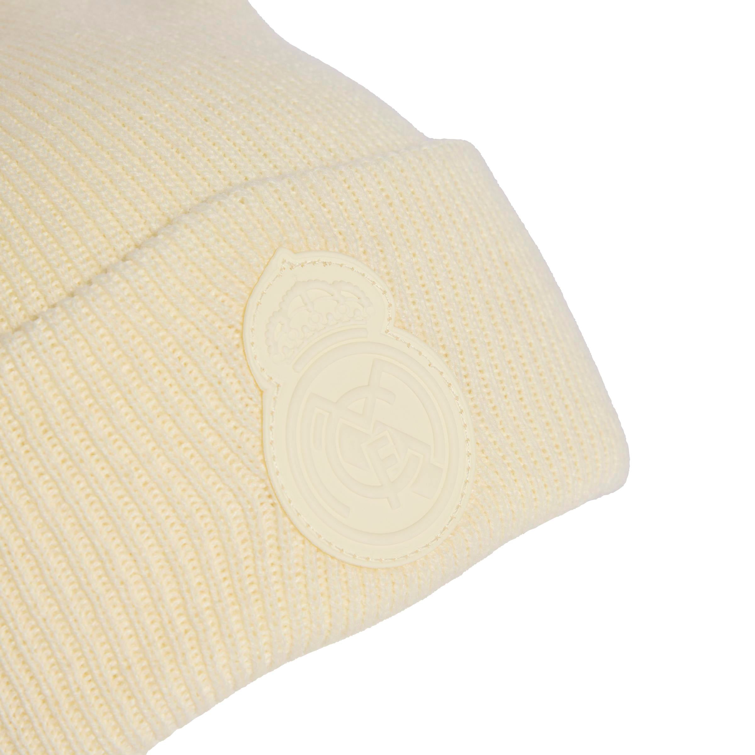 Unisex adidas Cream Real Madrid Cuffed Knit Hat