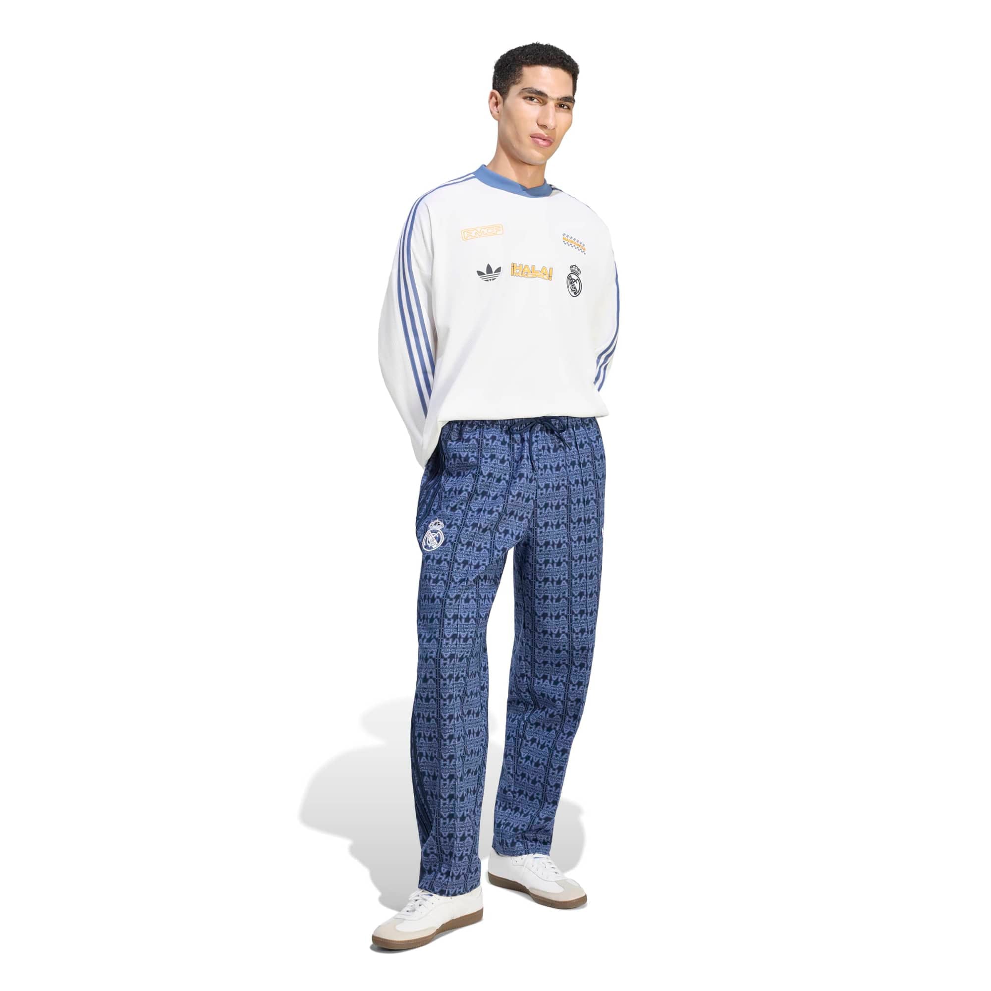 Maillot unisexe adidas blanc Real Madrid Lifestyler à manches longues