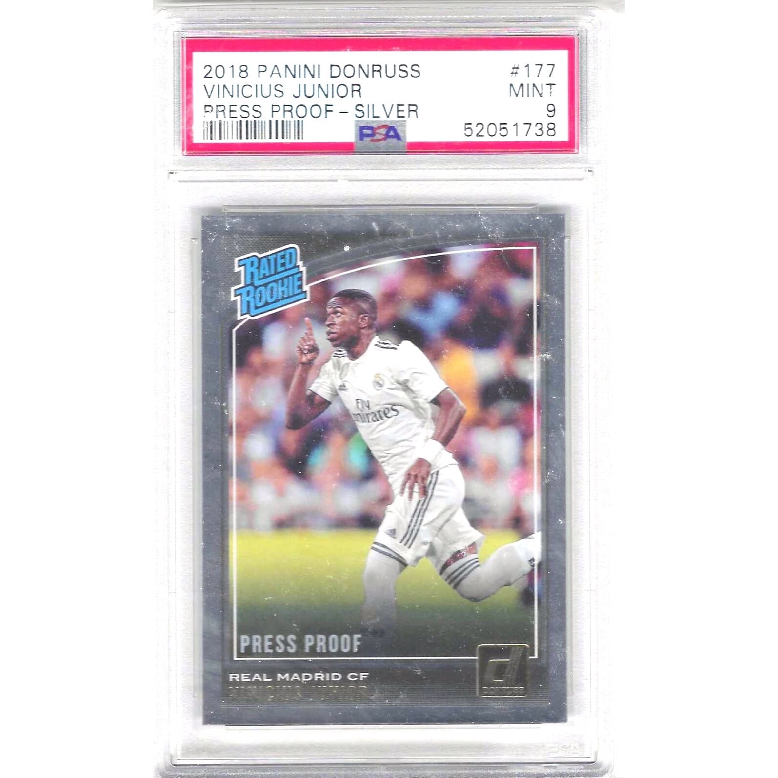 Vinicius Junior 2018-19 Panini Donruss Press Proof Silver Rated 