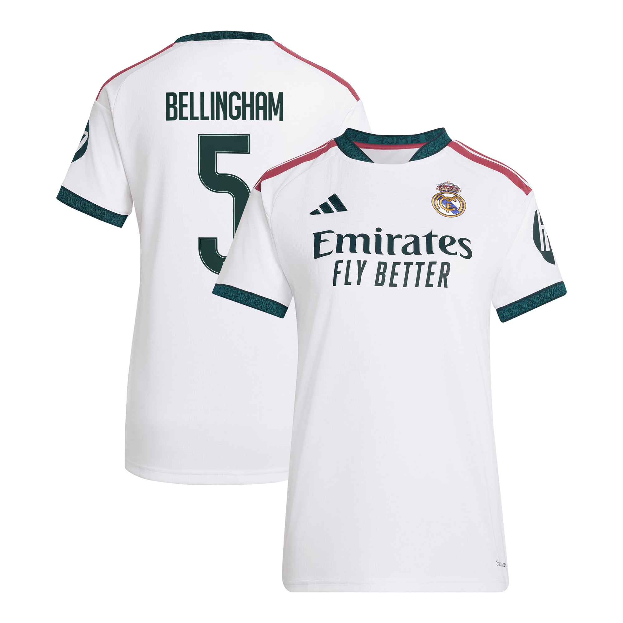 Women's adidas Jude Bellingham White Real Madrid 2026/27 Home Replica Jersey