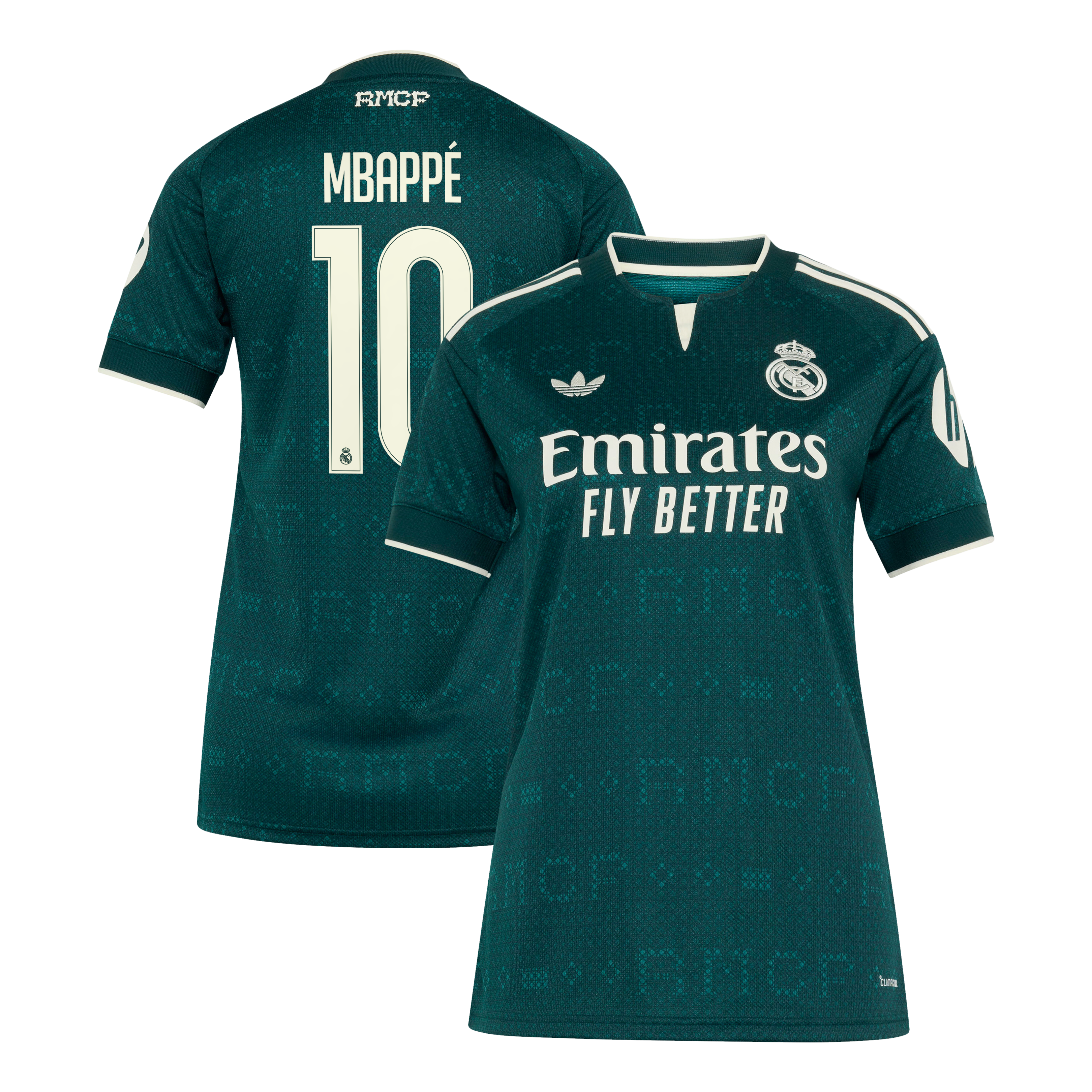 Maillot réplique extérieur vert Kylian Mbappé Real Madrid 2026/27 pour femme, adidas, par