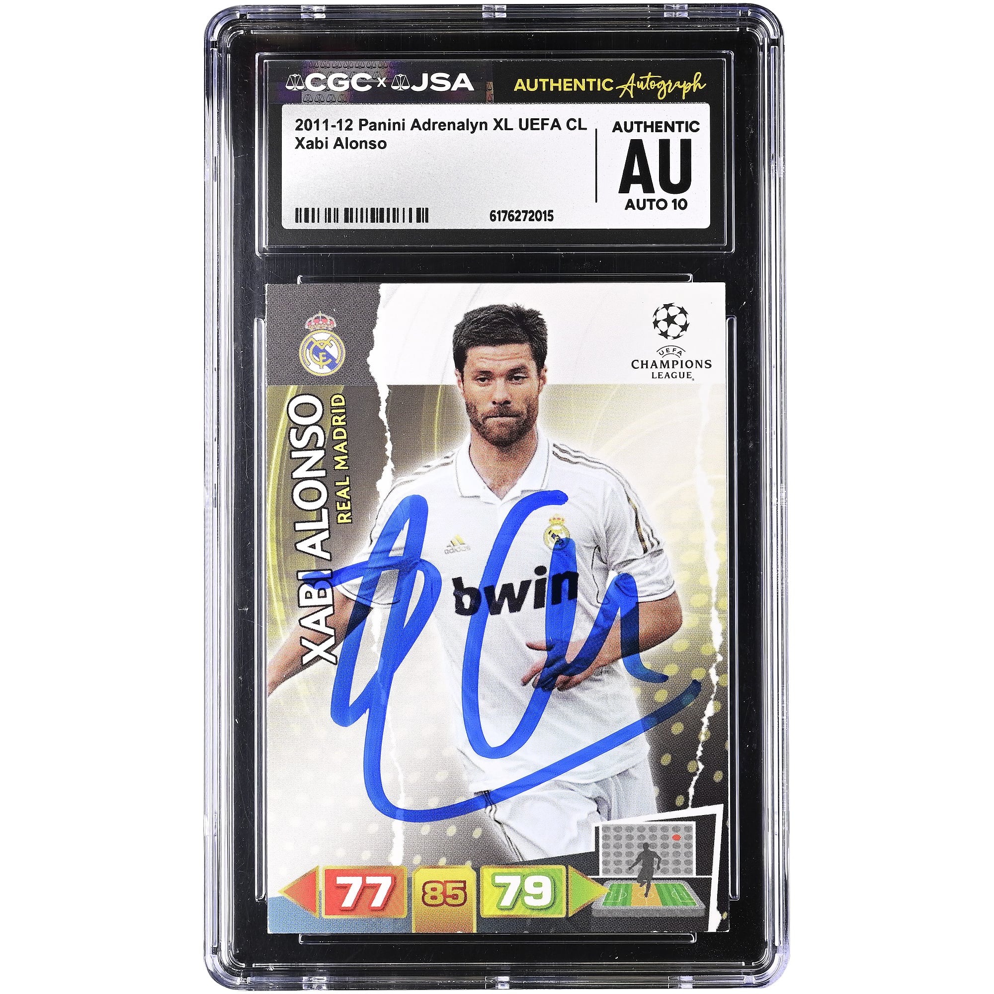 Xabi Alonso Real Madrid Autographed 2011-12 Panini Adrenalyn XL UEFA CL #NNO CGC Authenticated Auto 10 Card
