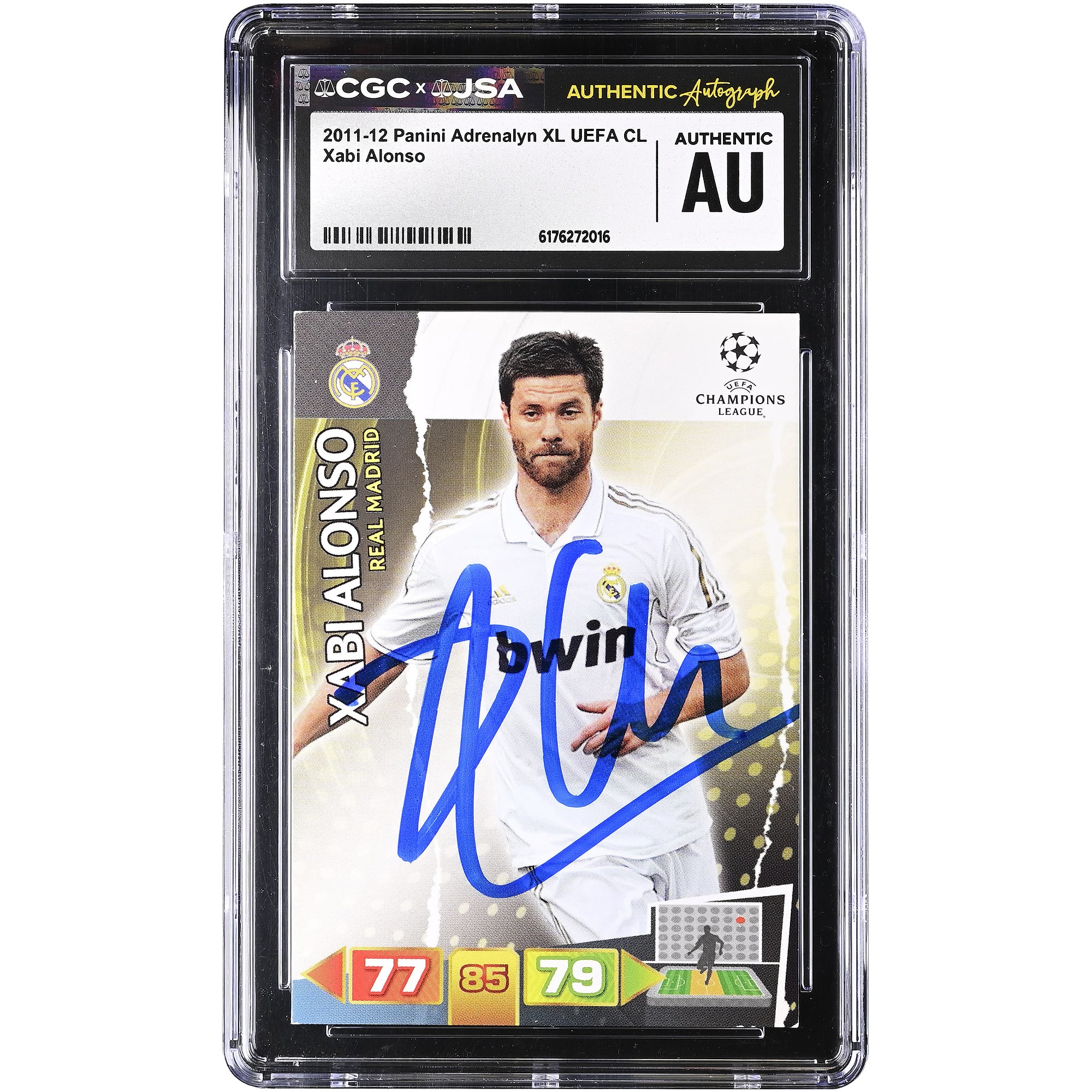 Xabi Alonso Real Madrid Autographed 2011-12 Panini Adrenalyn XL UEFA CL #NNO CGC Authenticated Card