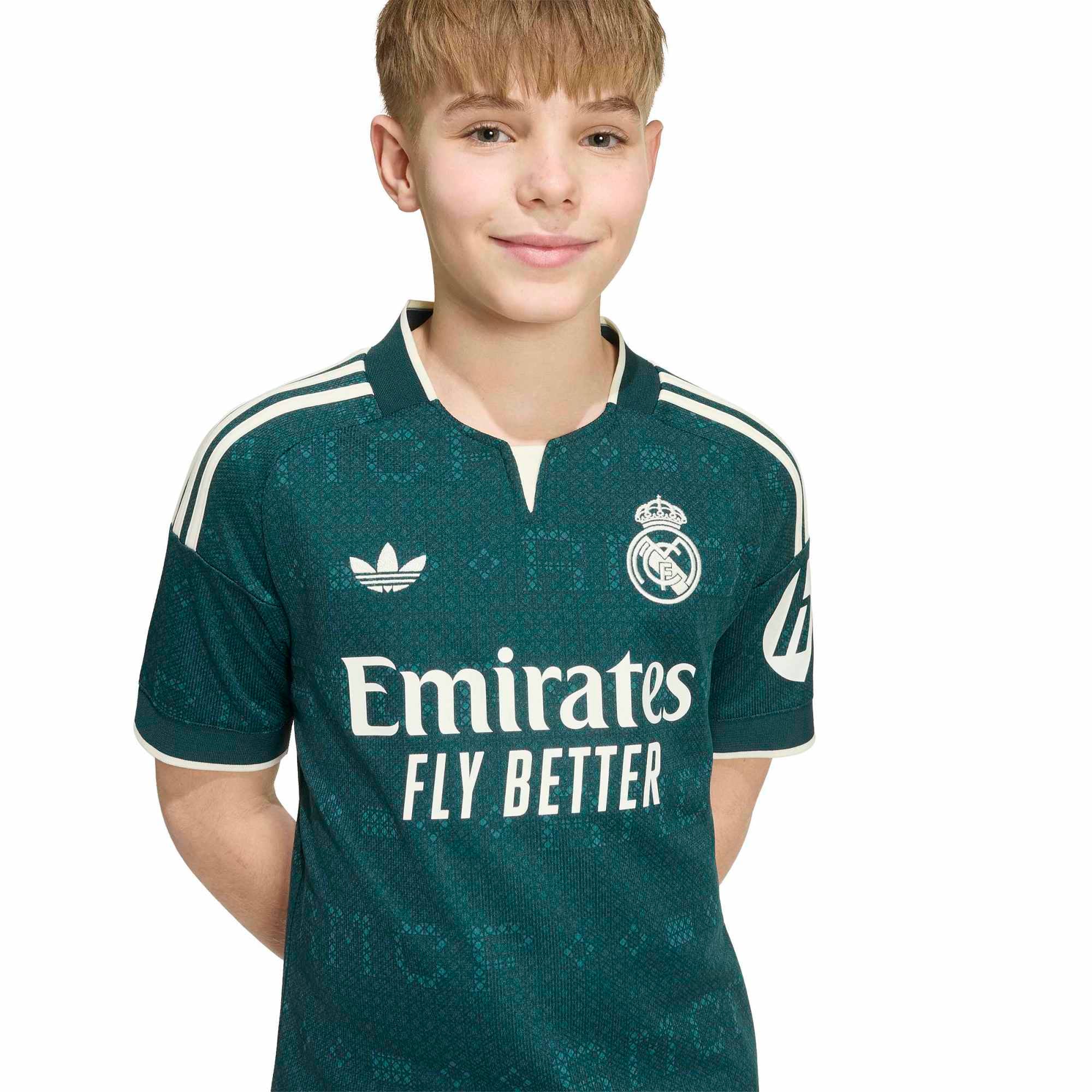 Youth adidas Green Real Madrid 2026/27 Away Replica Jersey