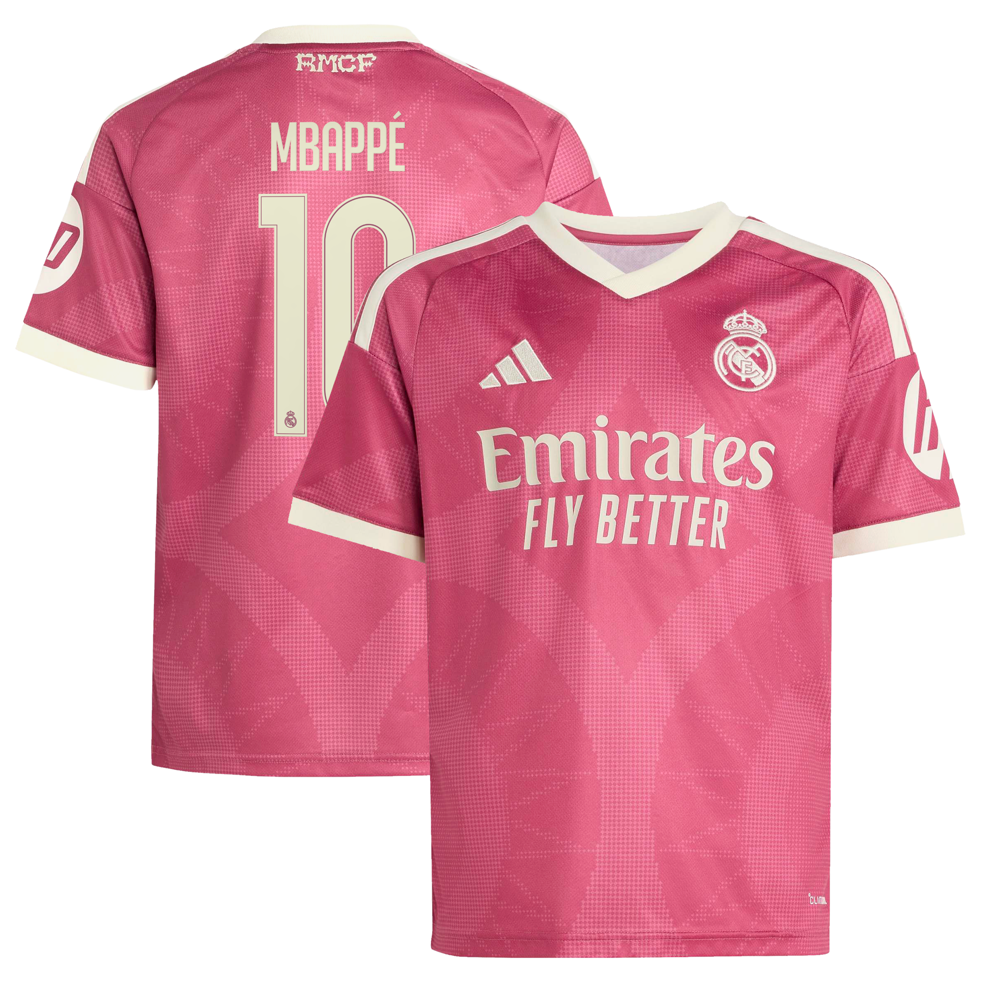 Maillot réplique adidas Kylian Mbappé rose Real Madrid 2026/27 Third pour enfant