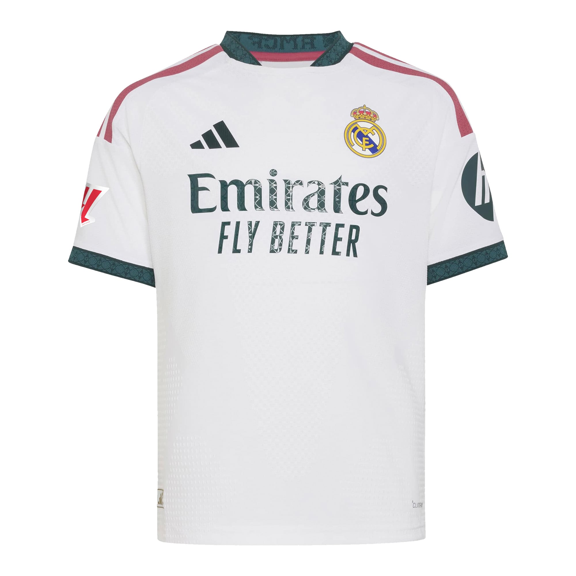 Maillot domicile authentique adidas Kylian Mbappé blanc Real Madrid 2026/27 pour enfant