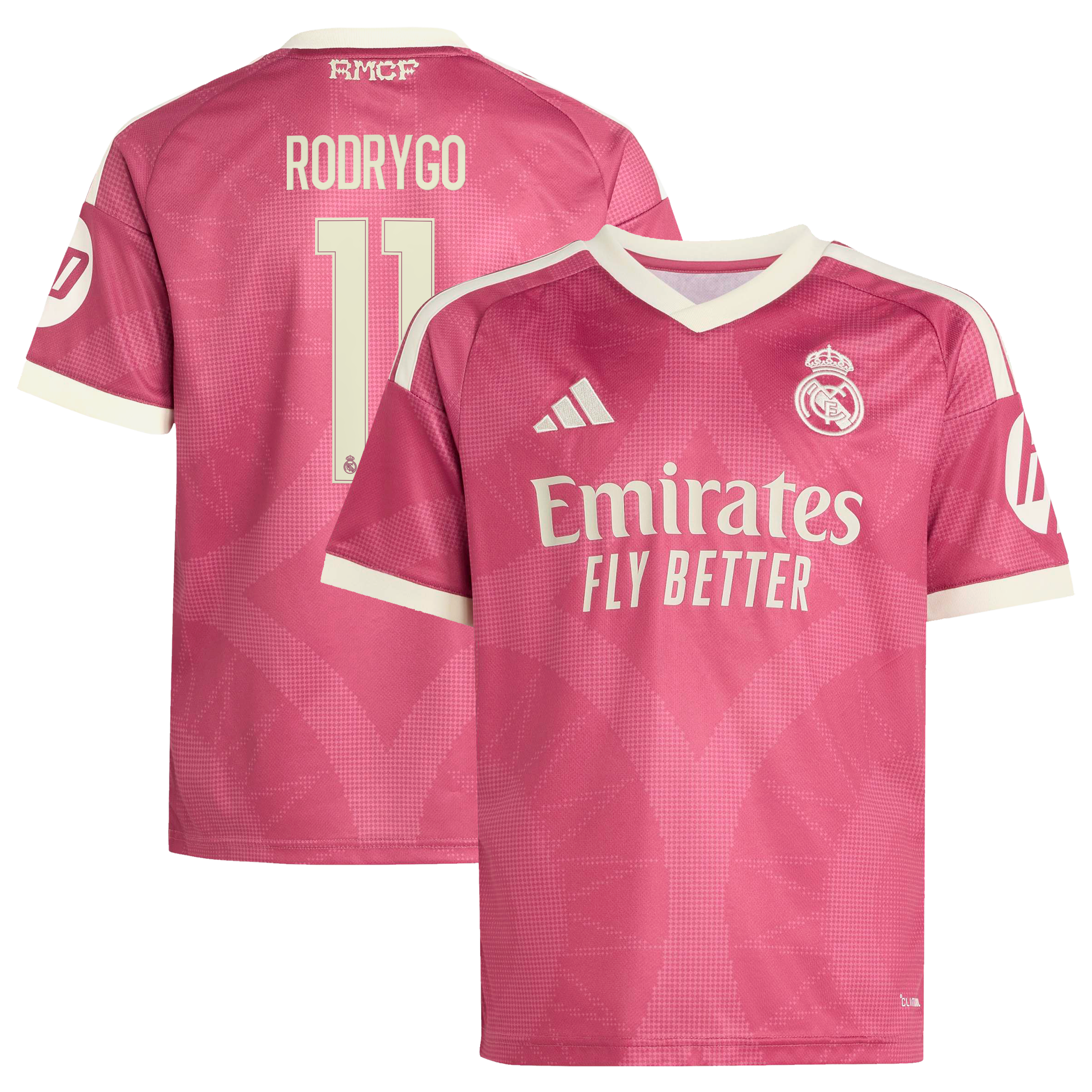 Maillot réplique troisième adidas Rodrygo rose Real Madrid 2026/27 pour enfant