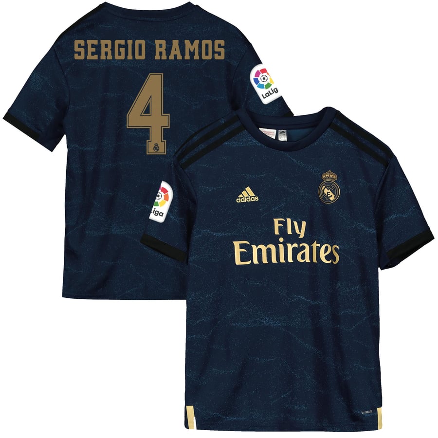 Youth adidas Sergio Ramos Blue Real Madrid 2019/20 Away Replica