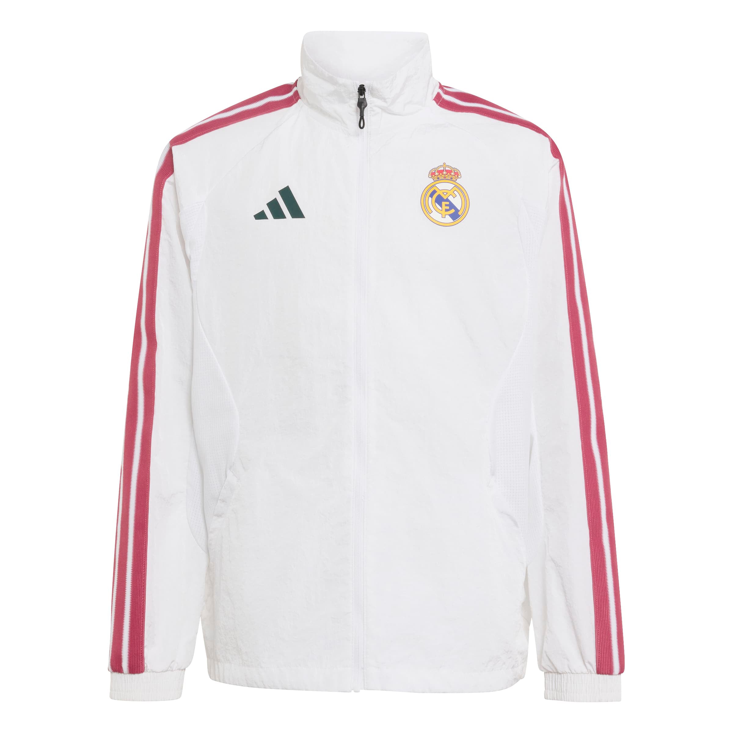 Youth adidas White Real Madrid 2026 Full-Zip Anthem Jacket