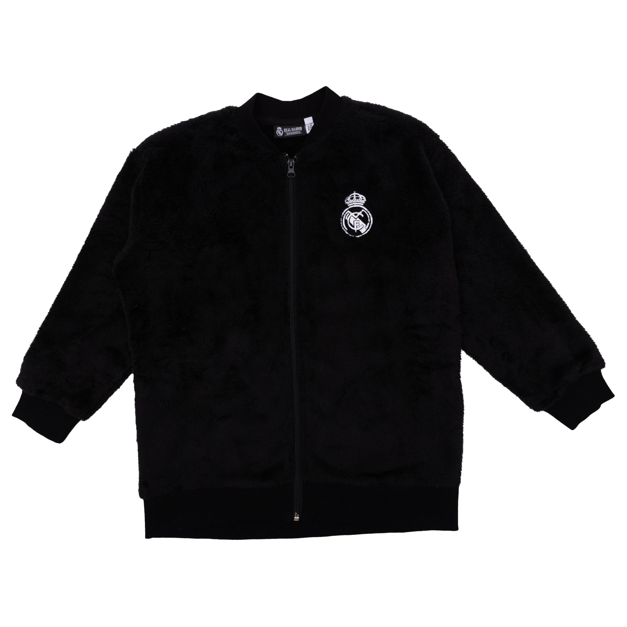 Veste Teddy noire Real Madrid à fermeture éclair intégrale Youth Sport Design Sweden