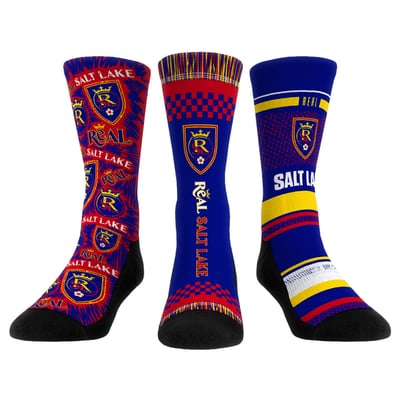  Real Salt Lake Rock Em Unisex Three-Pack Crew Socks Set - Navy