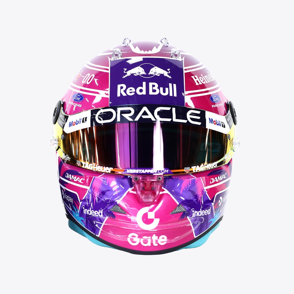 Max Verstappen Red Bull Racing 2026 Miami GP Helm - 1:2 Schaalmodel
