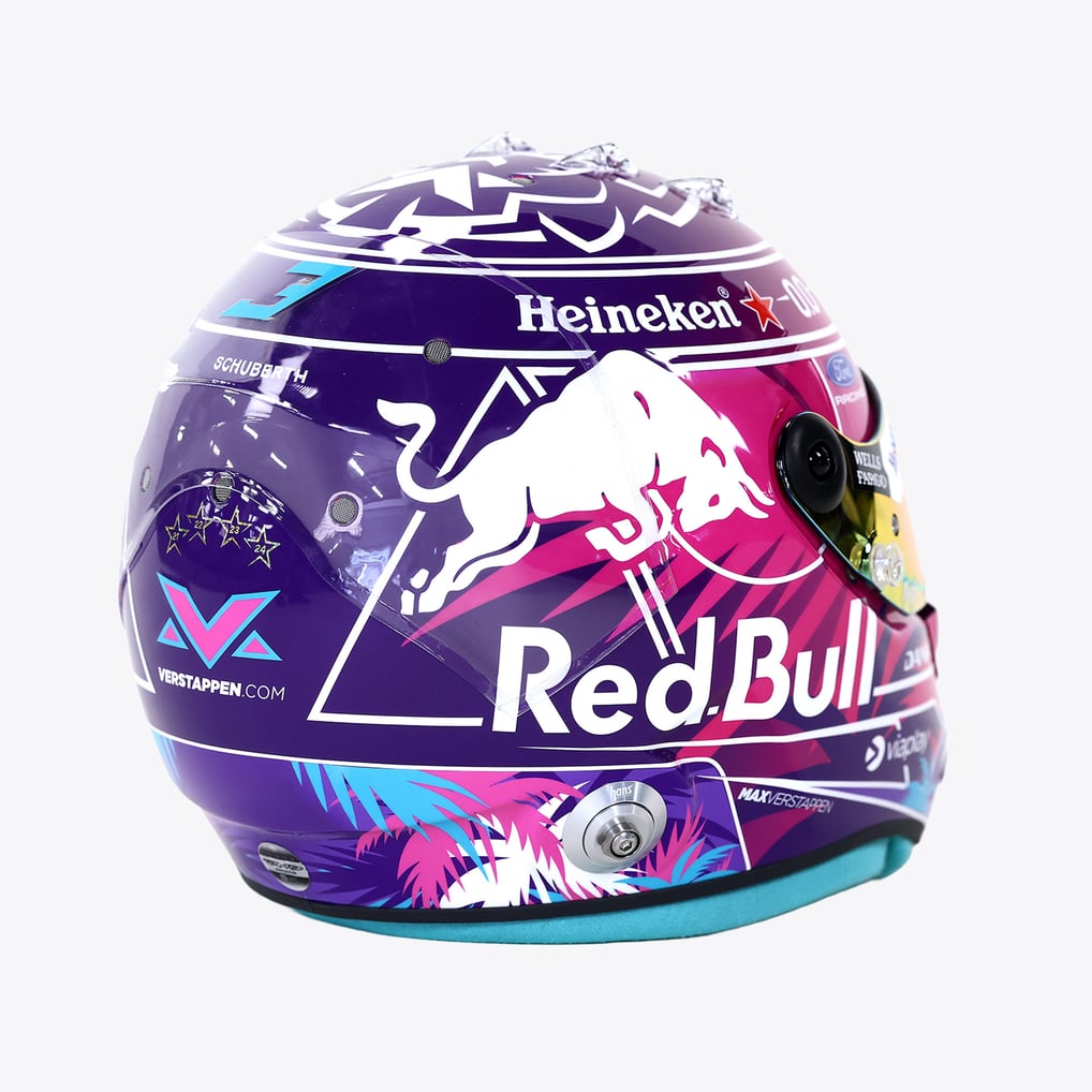 Max Verstappen Red Bull Racing 2026 Miami GP Helm - 1:2 Schaalmodel