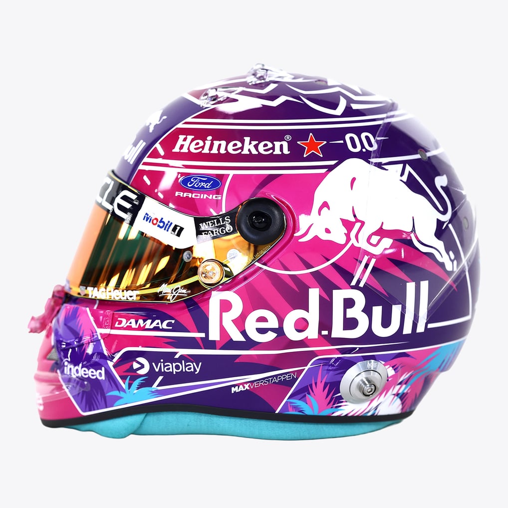 Max Verstappen Red Bull Racing 2026 Miami GP Helm - 1:2 Schaalmodel