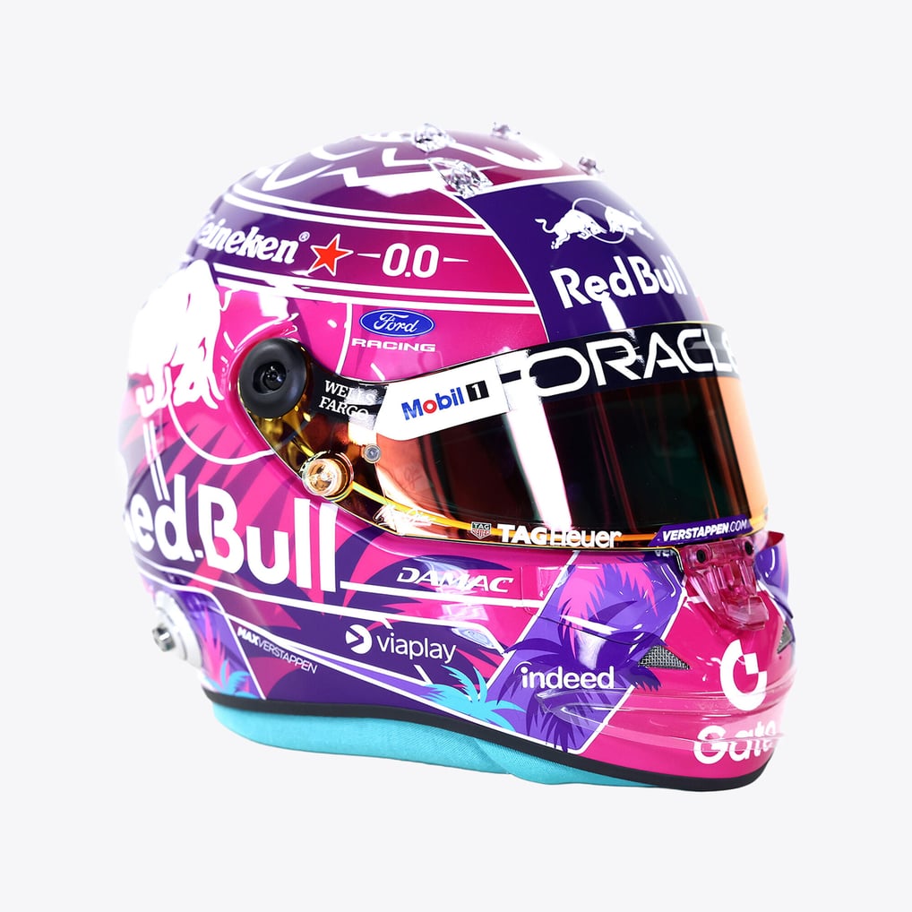 Max P Model Max Verstappen Red Bull Racing 2026 Miami GP Helmet- 1:4 Model