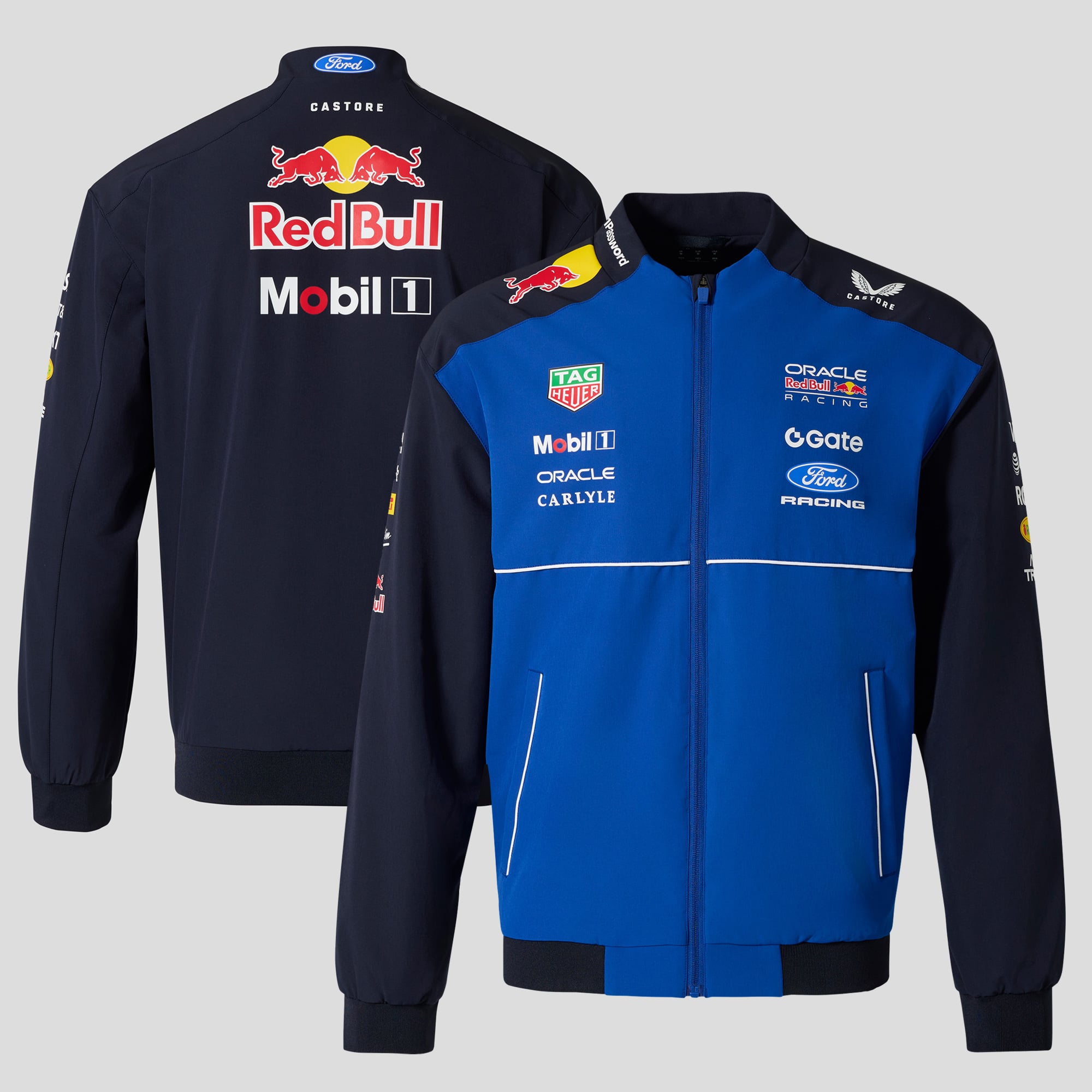 Veste bomber réplique Red Bull Racing bleu Castore pour homme