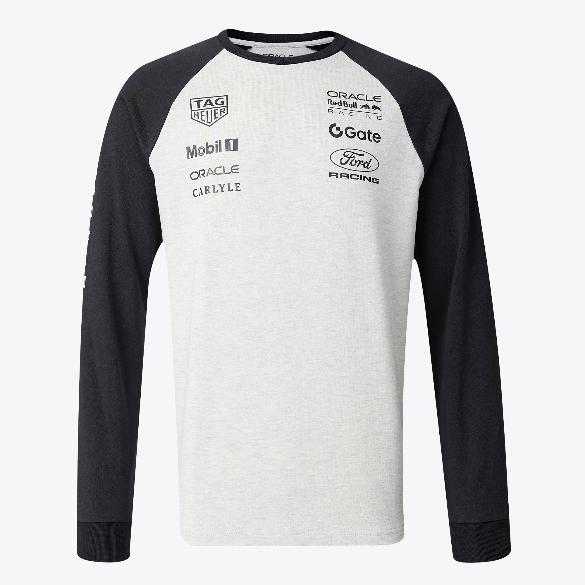 Men's Castore White Red Bull Racing Classic Raglan Long Sleeve T-Shirt