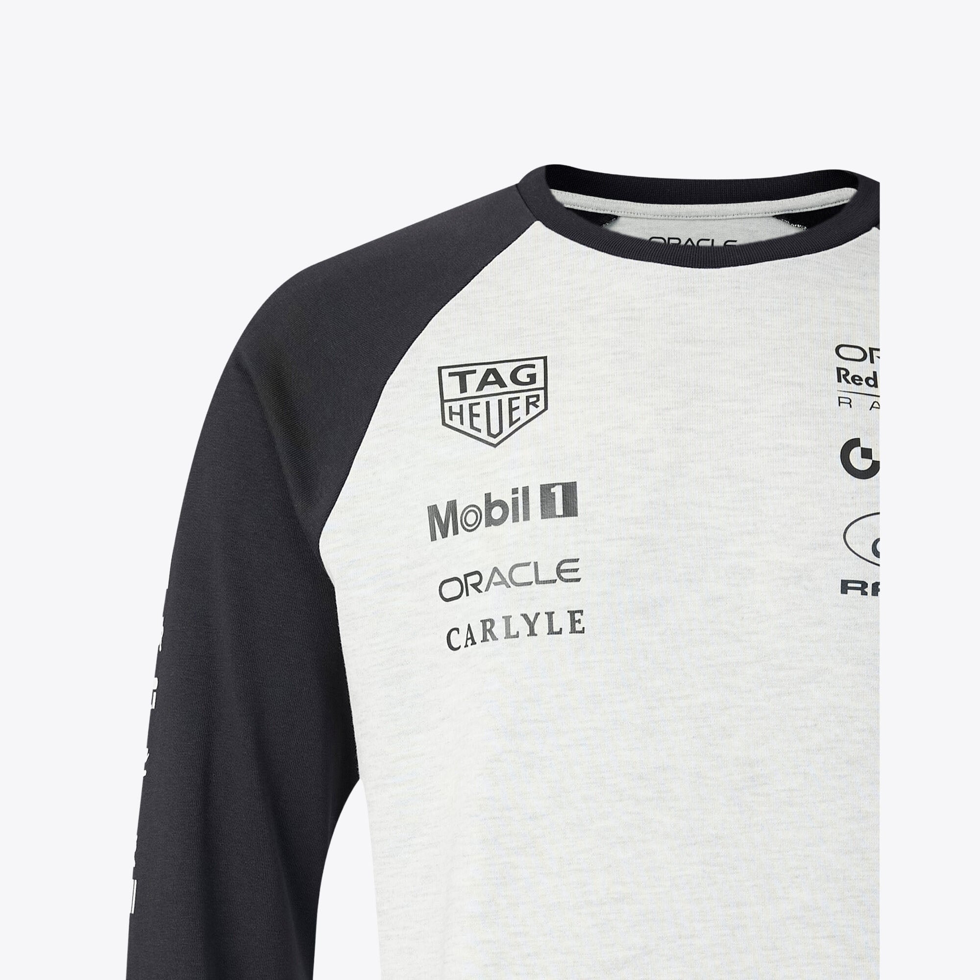 Men's Castore White Red Bull Racing Classic Raglan Long Sleeve T-Shirt