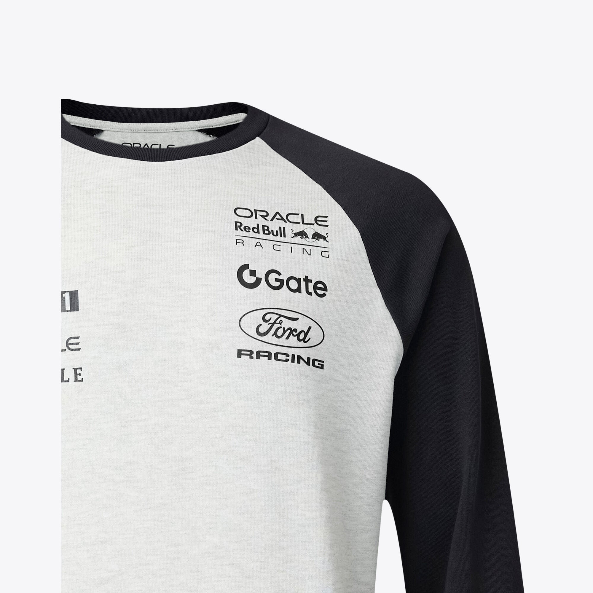 Men's Castore White Red Bull Racing Classic Raglan Long Sleeve T-Shirt