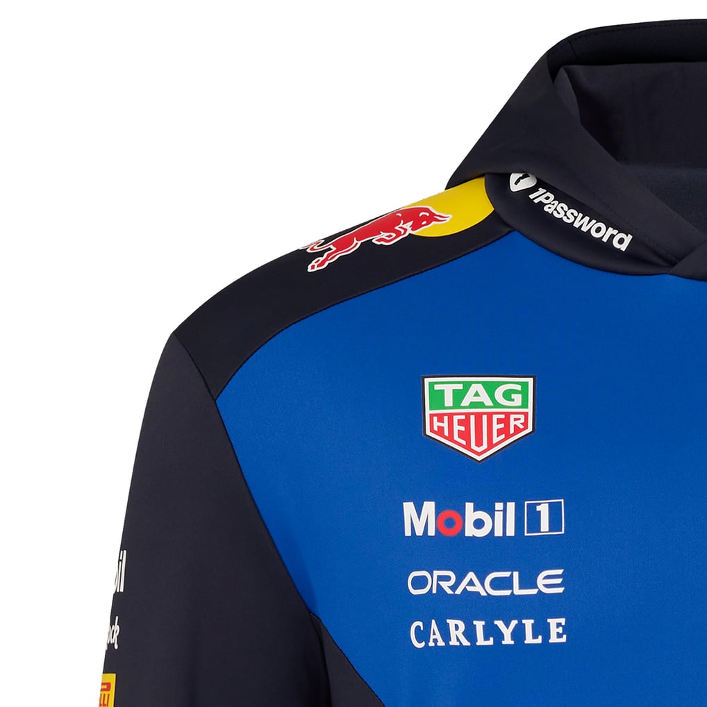 Men's Navy Oracle Red Bull Racing 2026 Replica Long Sleeve Overhead Hoodie