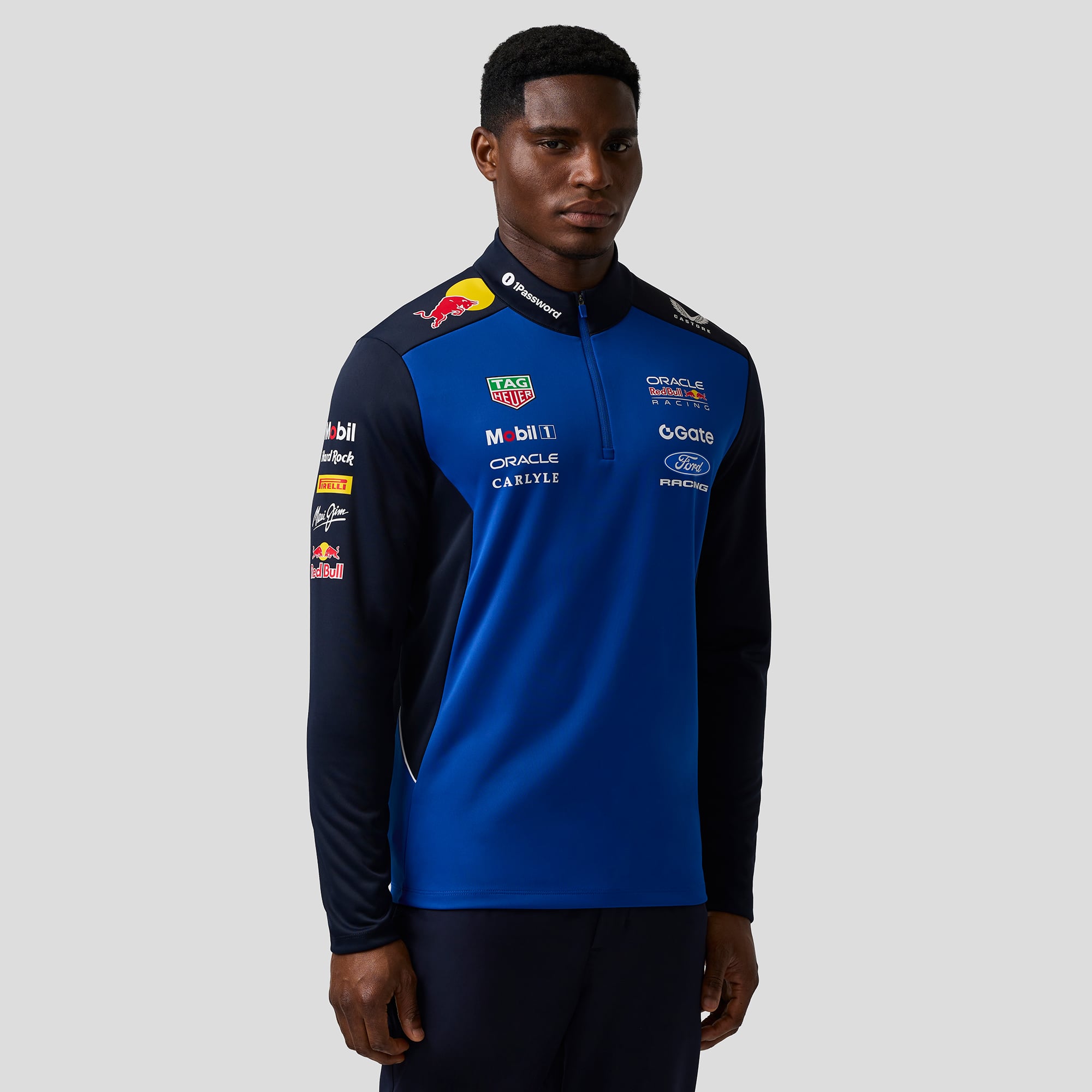 Men's Navy/Royal Red Bull Racing 2026 Replica Quarter Zip Midlayer Top