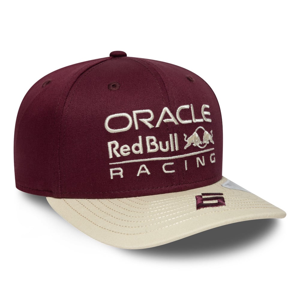 Casquette ajustable New Era Isack Hadjar bordeaux/kaki Red Bull Racing Austin Grand Prix 9SEVENTY pour homme
