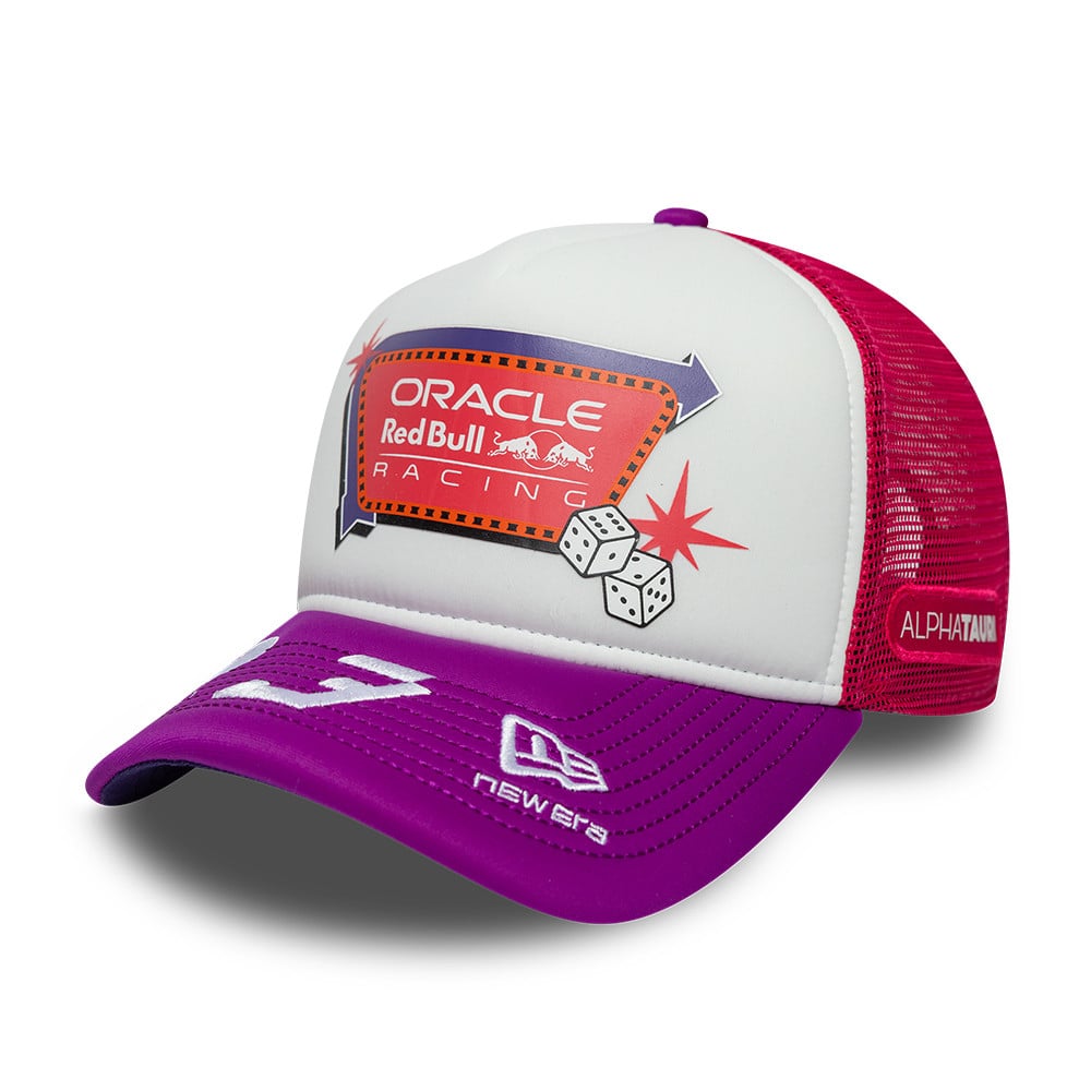 Casquette trucker ajustable New Era rose Red Bull Racing Las Vegas Grand Prix 9FORTY pour homme